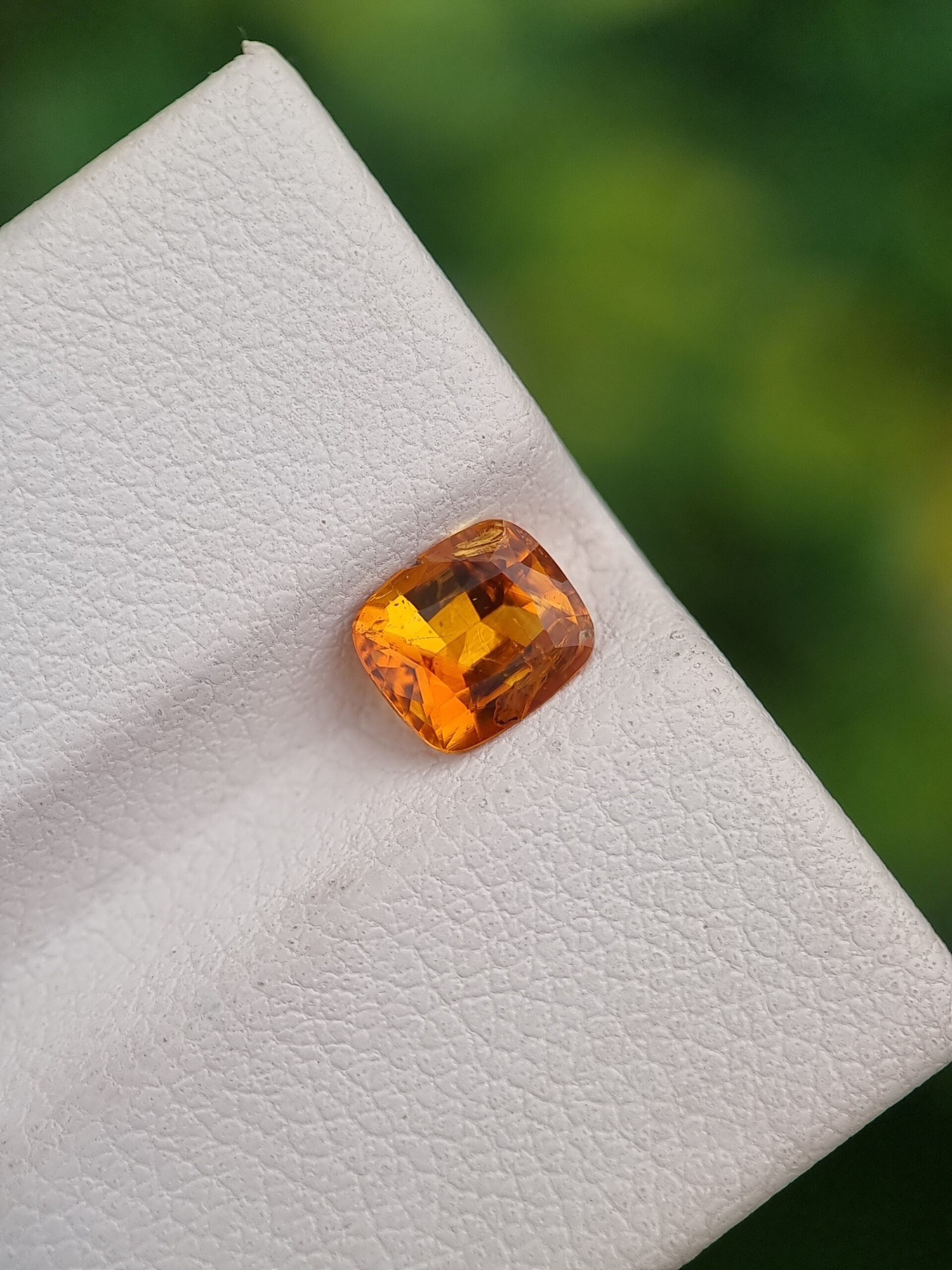 Vibrant Natural Clinohumite Gemstone | 0.85 ct Cushion Cut