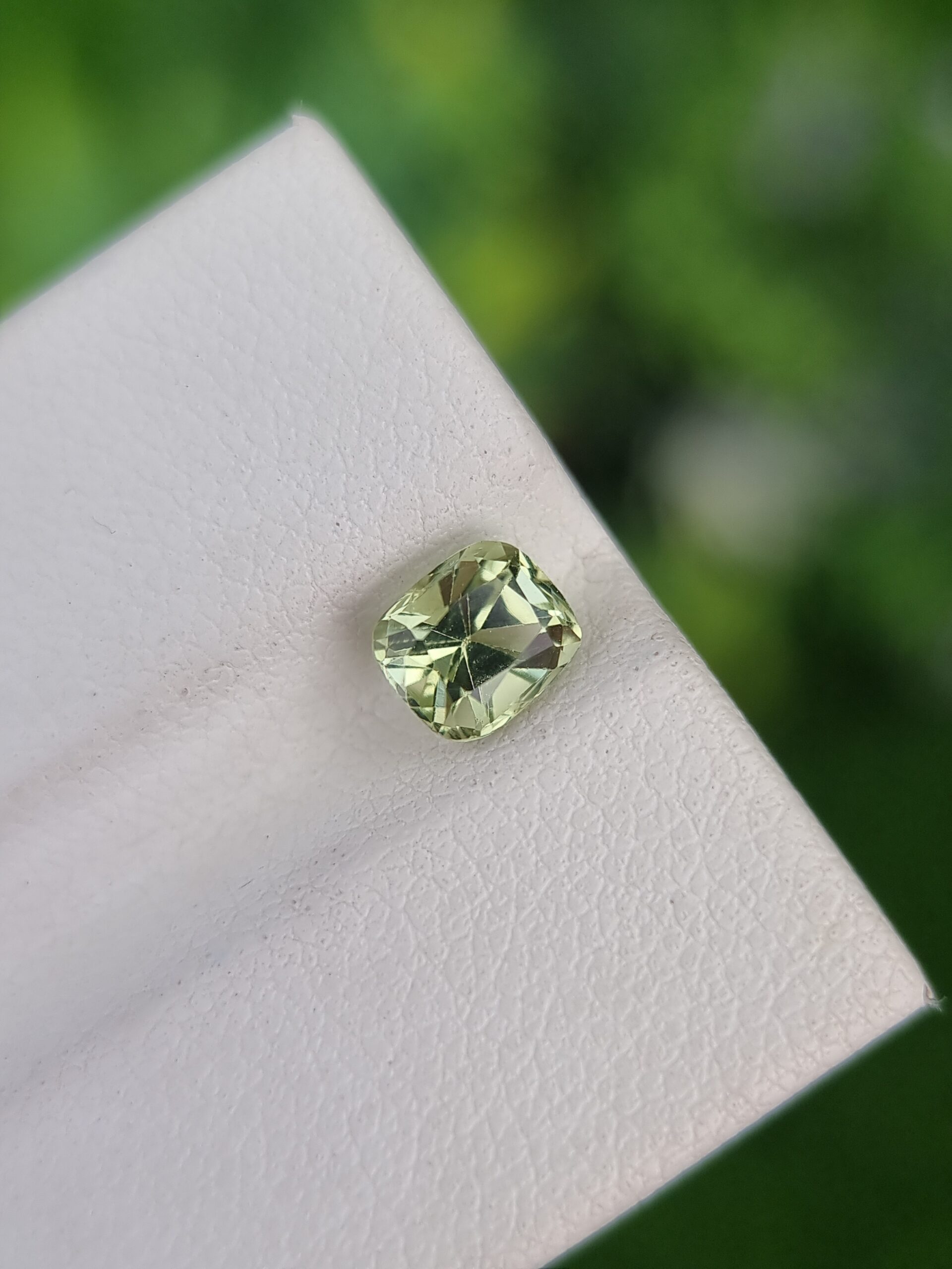 Delicate 0.87 ct Cushion-Cut Natural Tourmaline - Light Green and Eye Clean