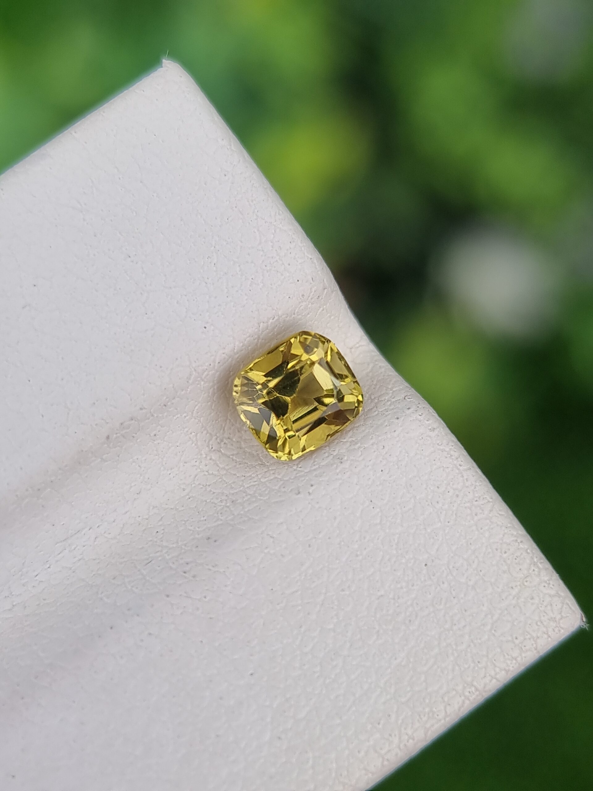 Luminous 0.94 ct Cushion-Cut Natural Tourmaline - Greenish Yellow from Afghanistan