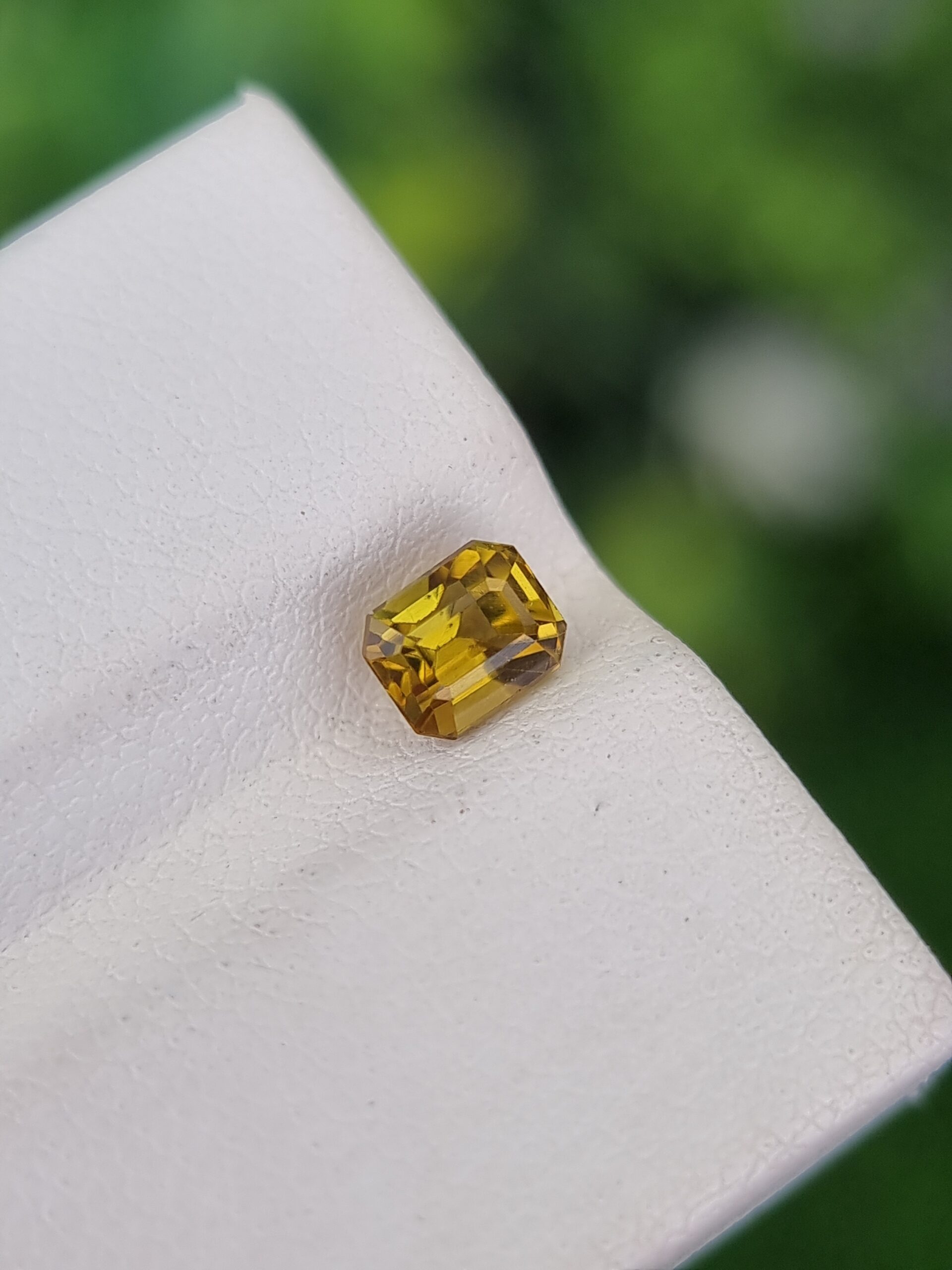 Exquisite 0.76 ct Emerald-Cut Natural Tourmaline - Yellowish Orange, Eye Clean