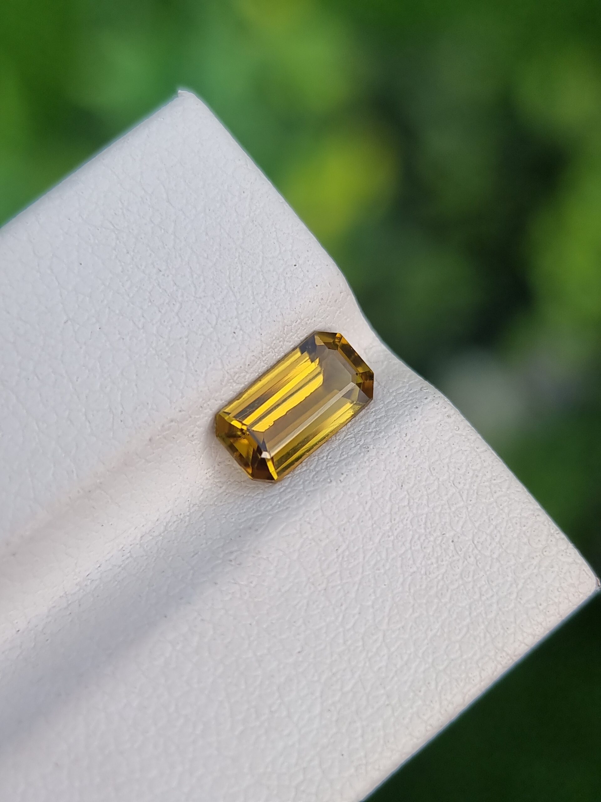 1.09 ct Eye-Clean Yellowish Orange Tourmaline - Emerald Cut, Untreated