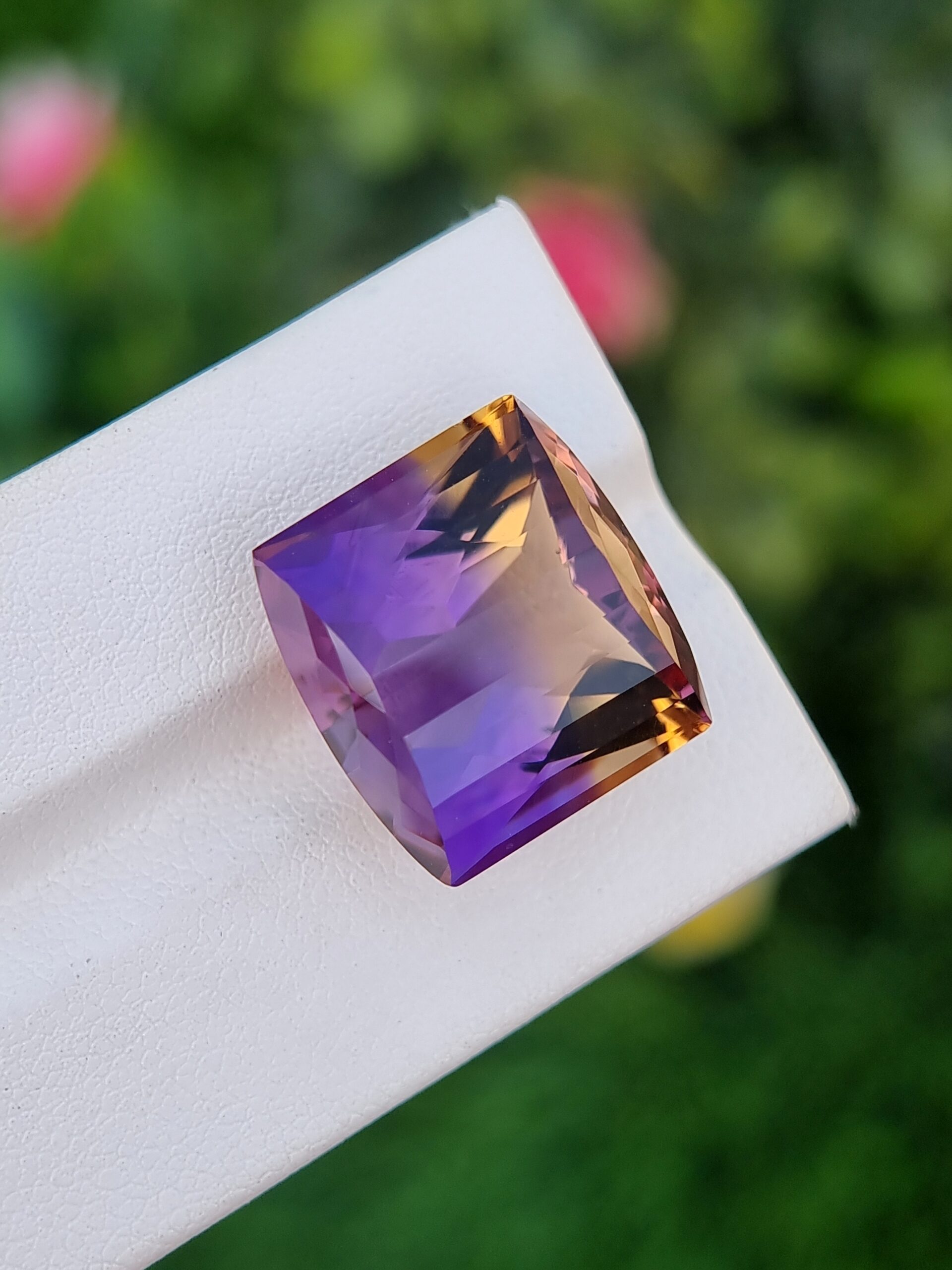 Exquisite 23.88 ct Natural Ametrine Gemstone | Purple and Yellow Fancy Cut