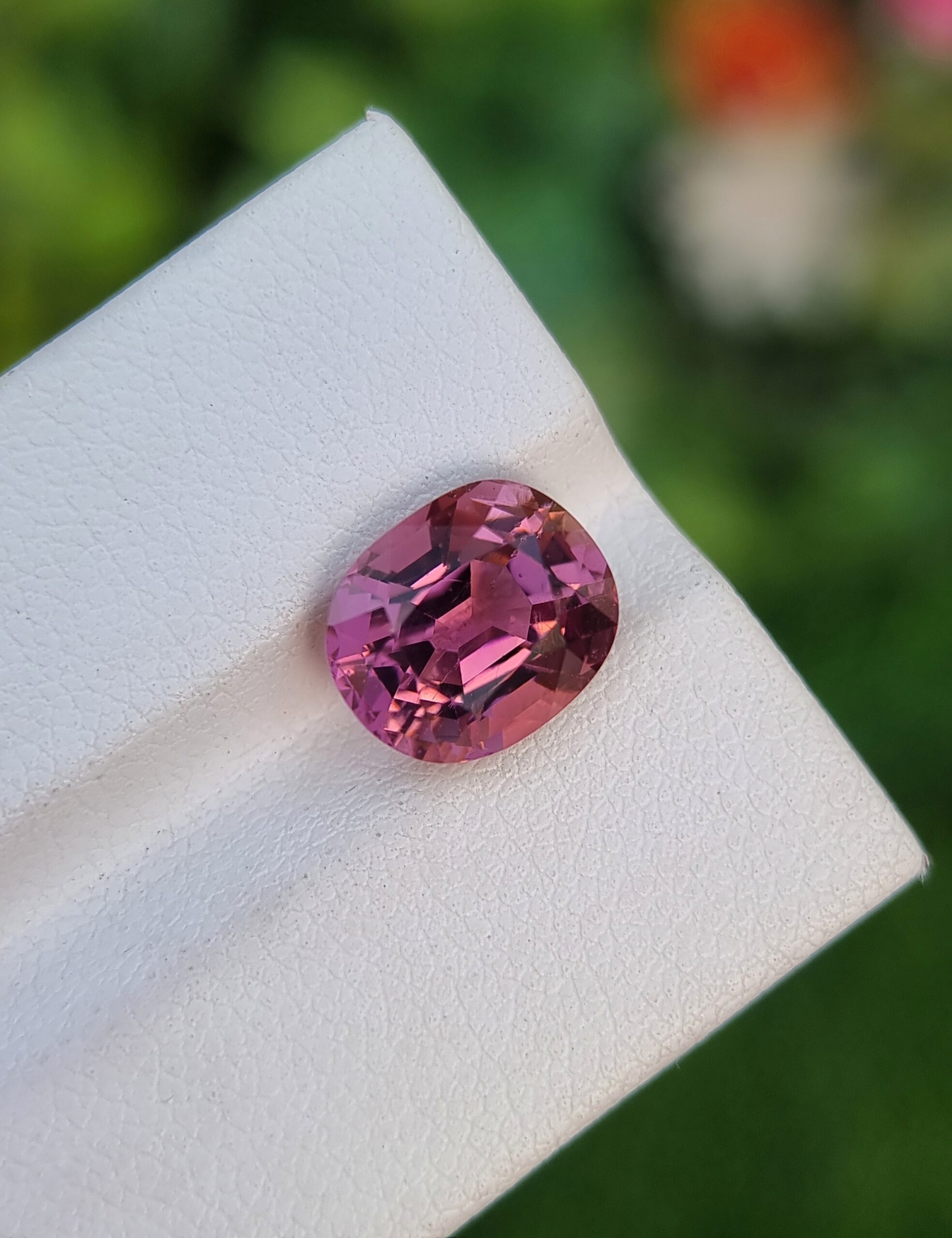 Elegant 3.95 ct Natural Pink Tourmaline Cushion Gemstone from Congo