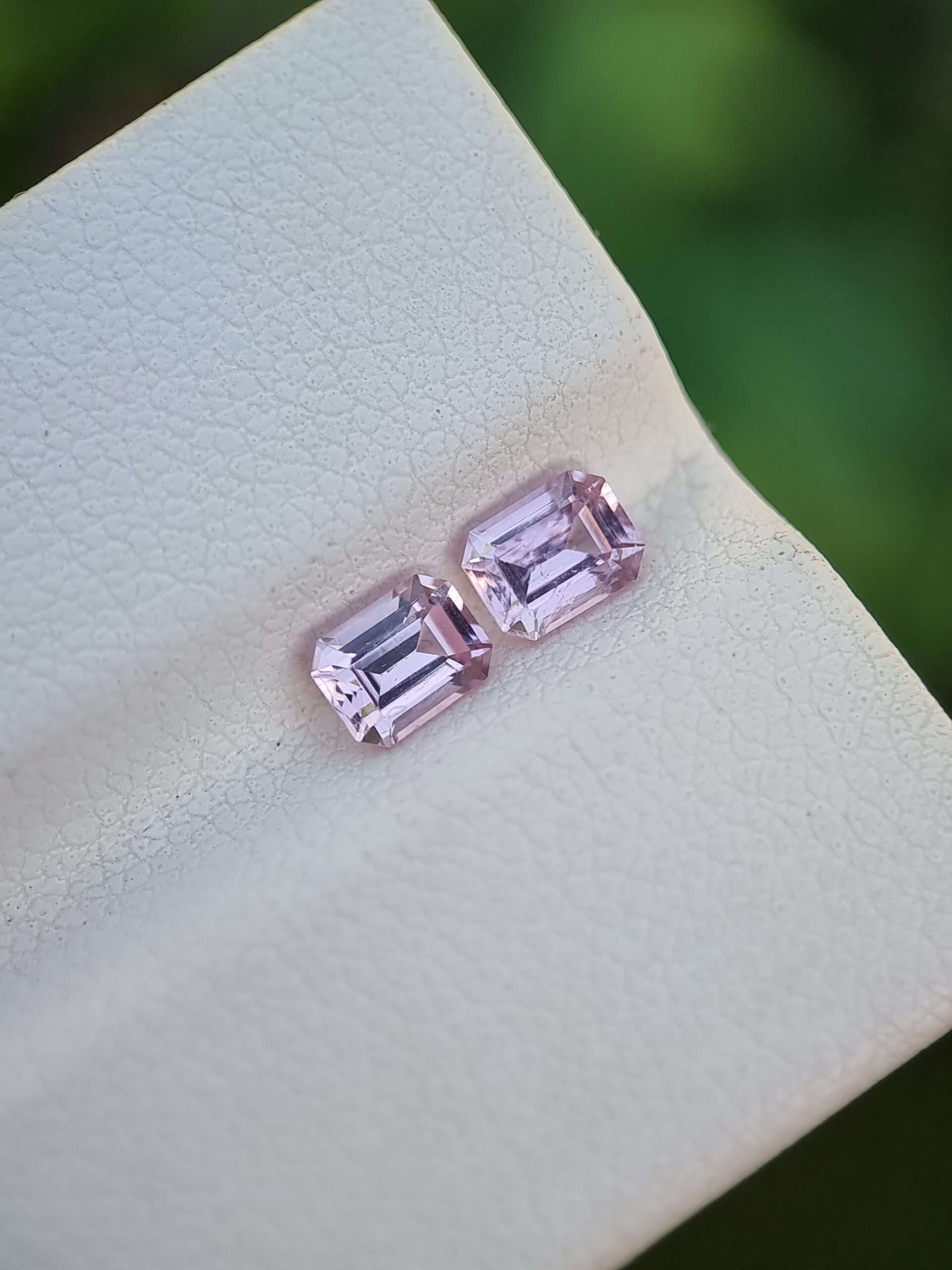 Exquisite Matching Pair of Natural Pink Topaz Gemstone | 0.43 ct & 0.45 ct