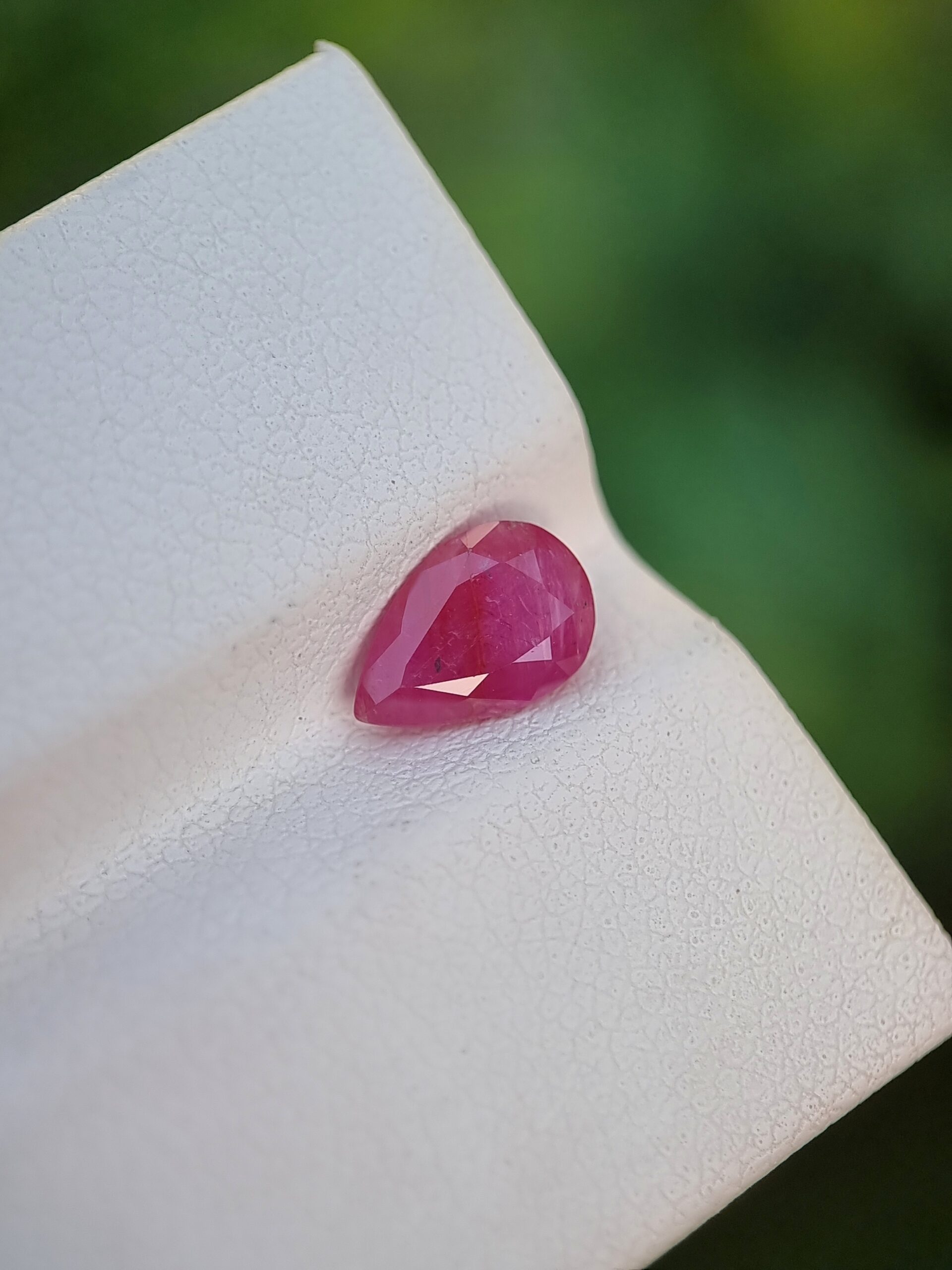 Vibrant Natural Ruby Pear-Shaped Gemstone From Afghanistan | 1.08 ct
