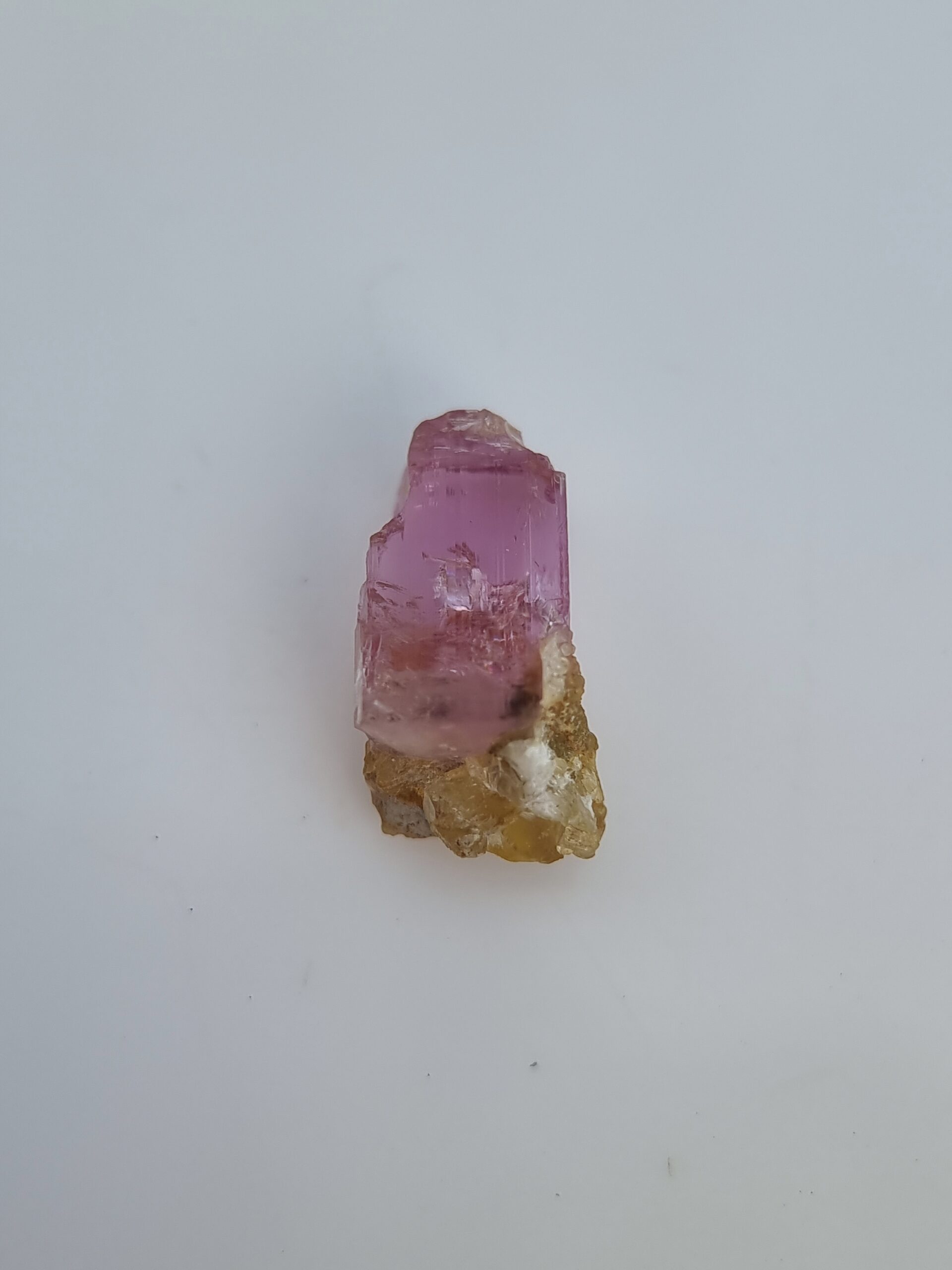 9.71 ct Raw Pink Topaz Crystal from Katlang, Pakistan