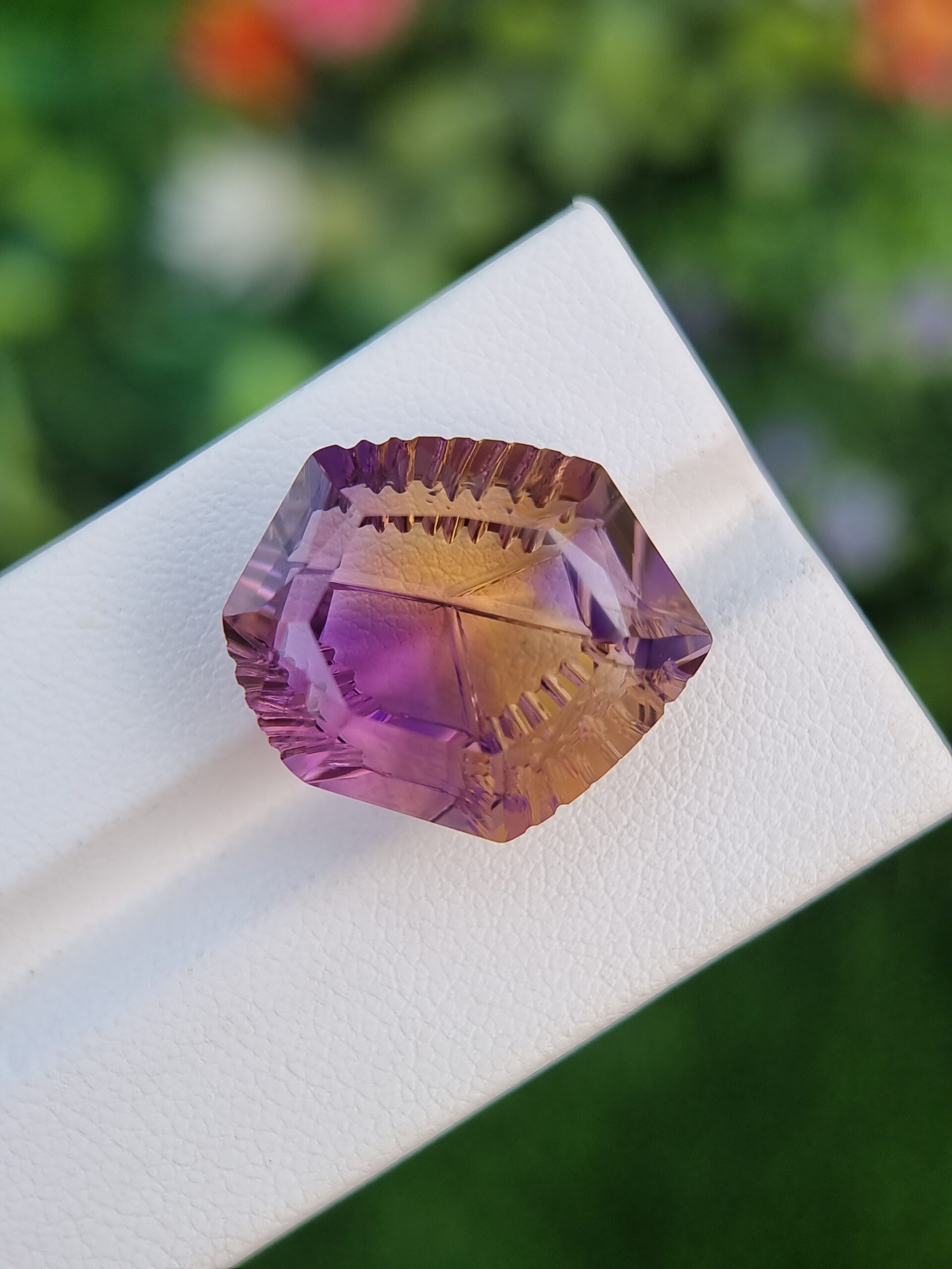 Exquisite 25.03 ct Natural Ametrine Fancy Cut Gemstone - Loupe Clean, Bolivia Origin