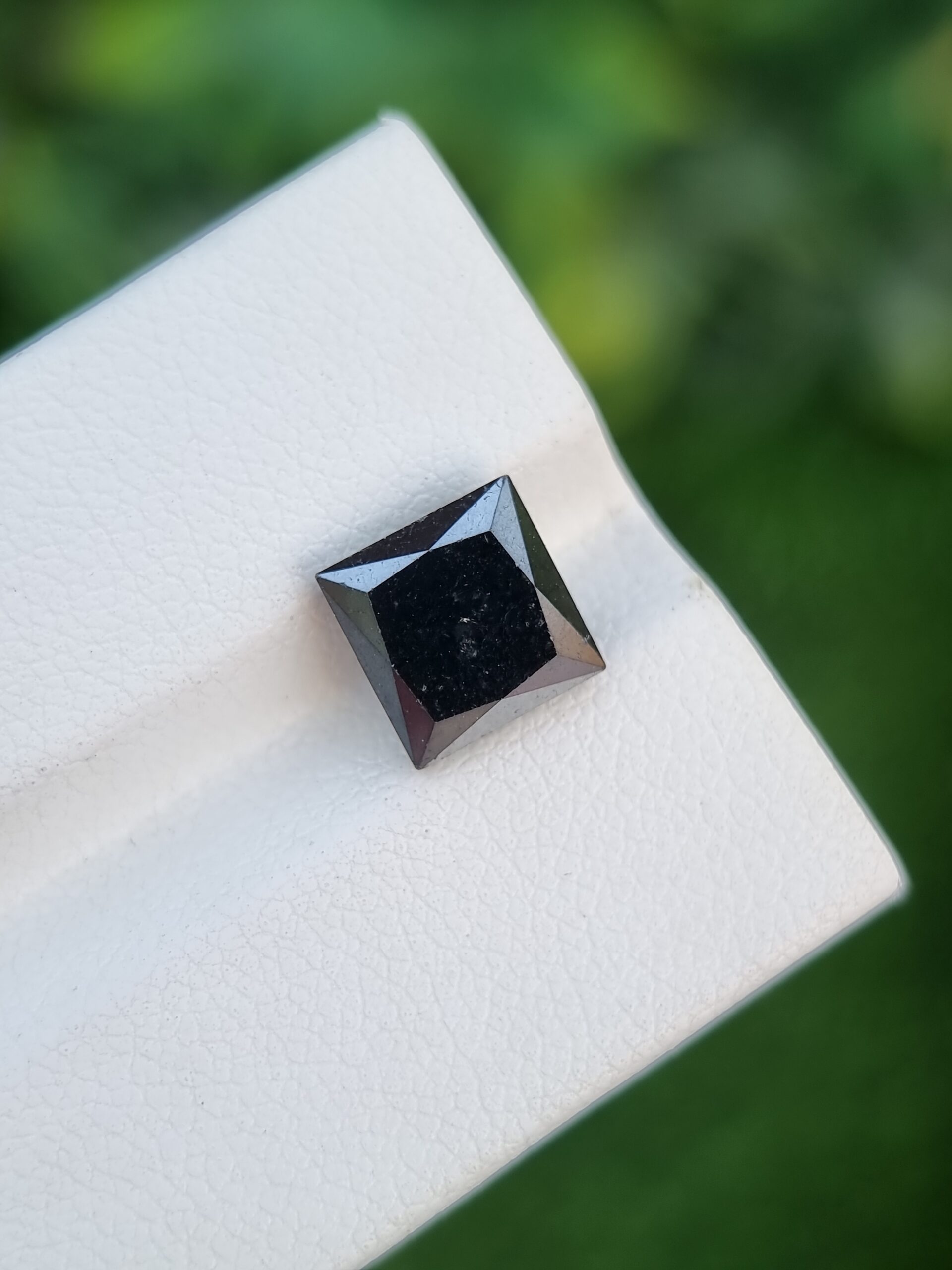 3.29 Carat Natural Black Diamond - Square & Princess Cut | Certified