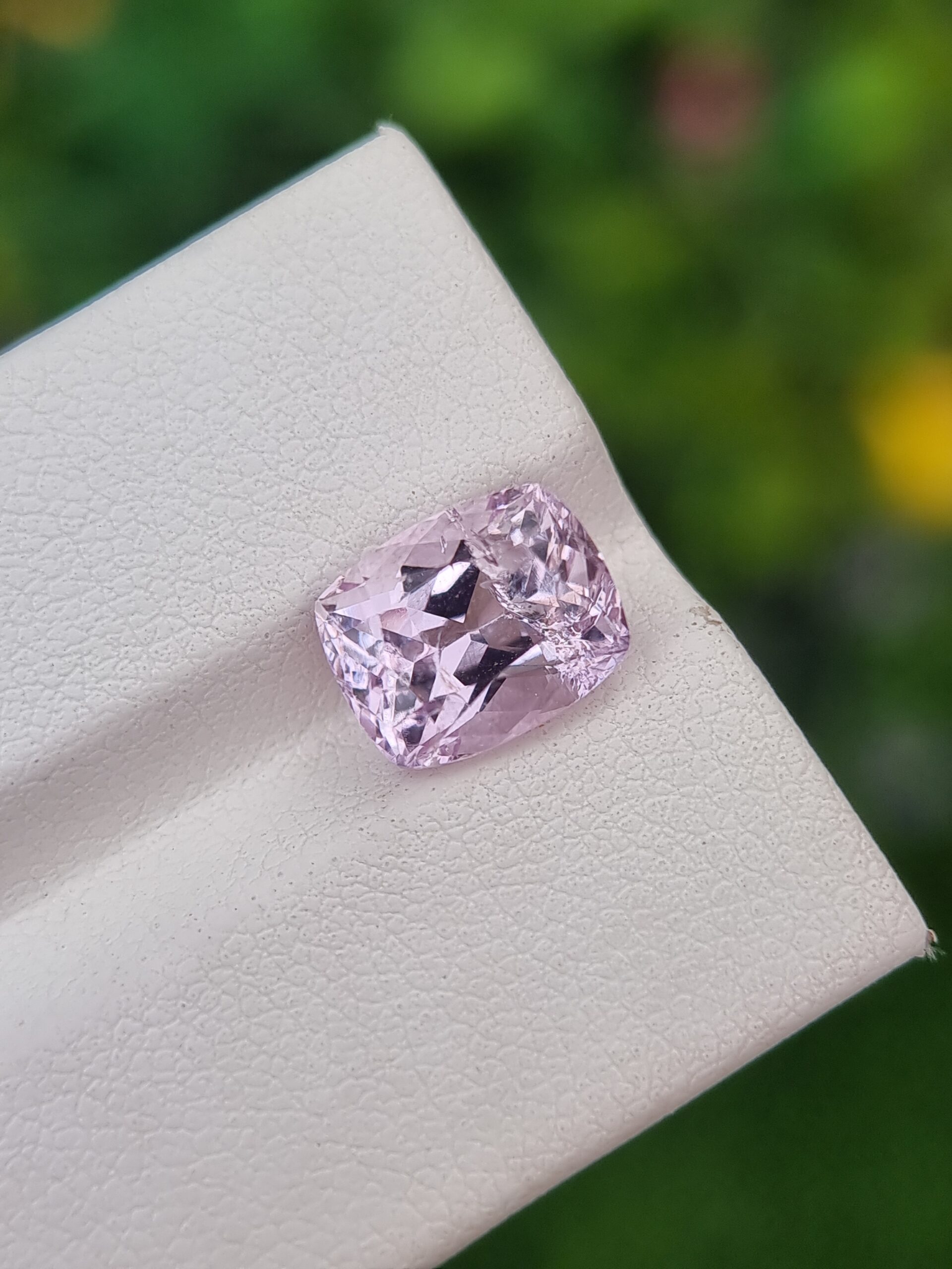 Radiant 3.83 ct Natural Imperial Pink Topaz in Cushion Cut from Katlang, Pakistan