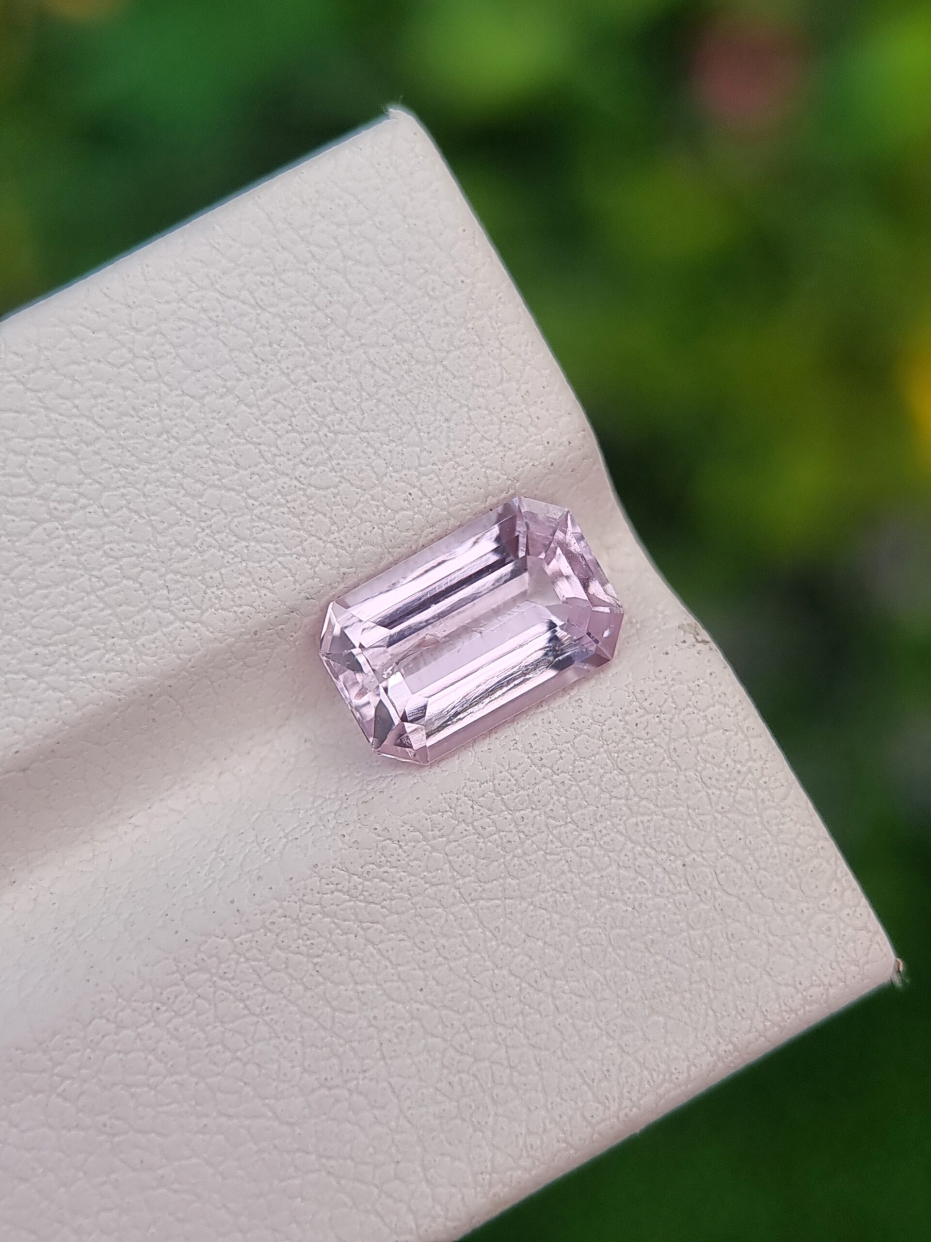 Elegant 2.55 ct Natural Imperial Pink Topaz in Emerald Cut from Katlang, Pakistan