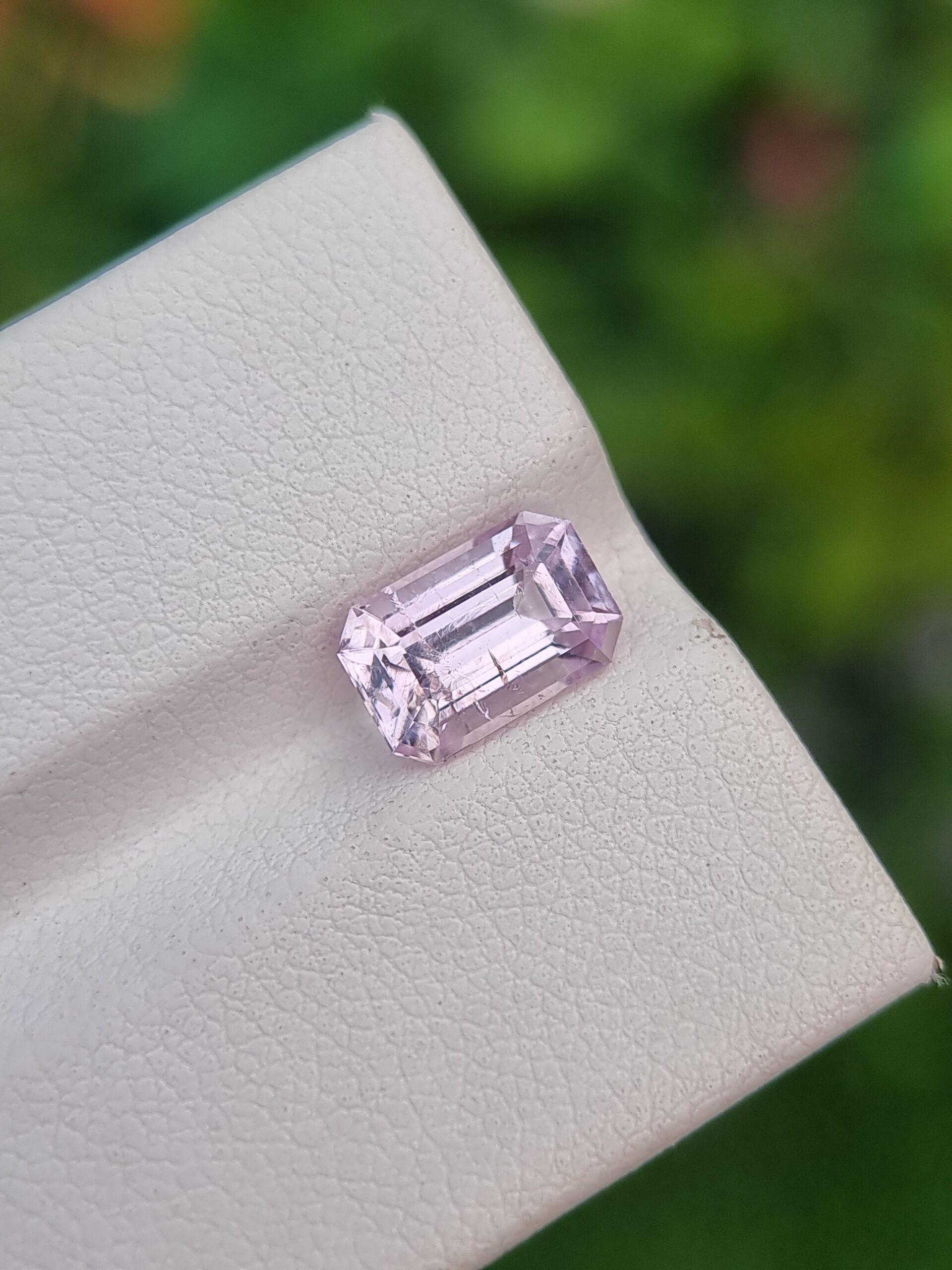 Charming 2.10 ct Natural Imperial Pink Topaz in Emerald Cut from Katlang, Pakistan
