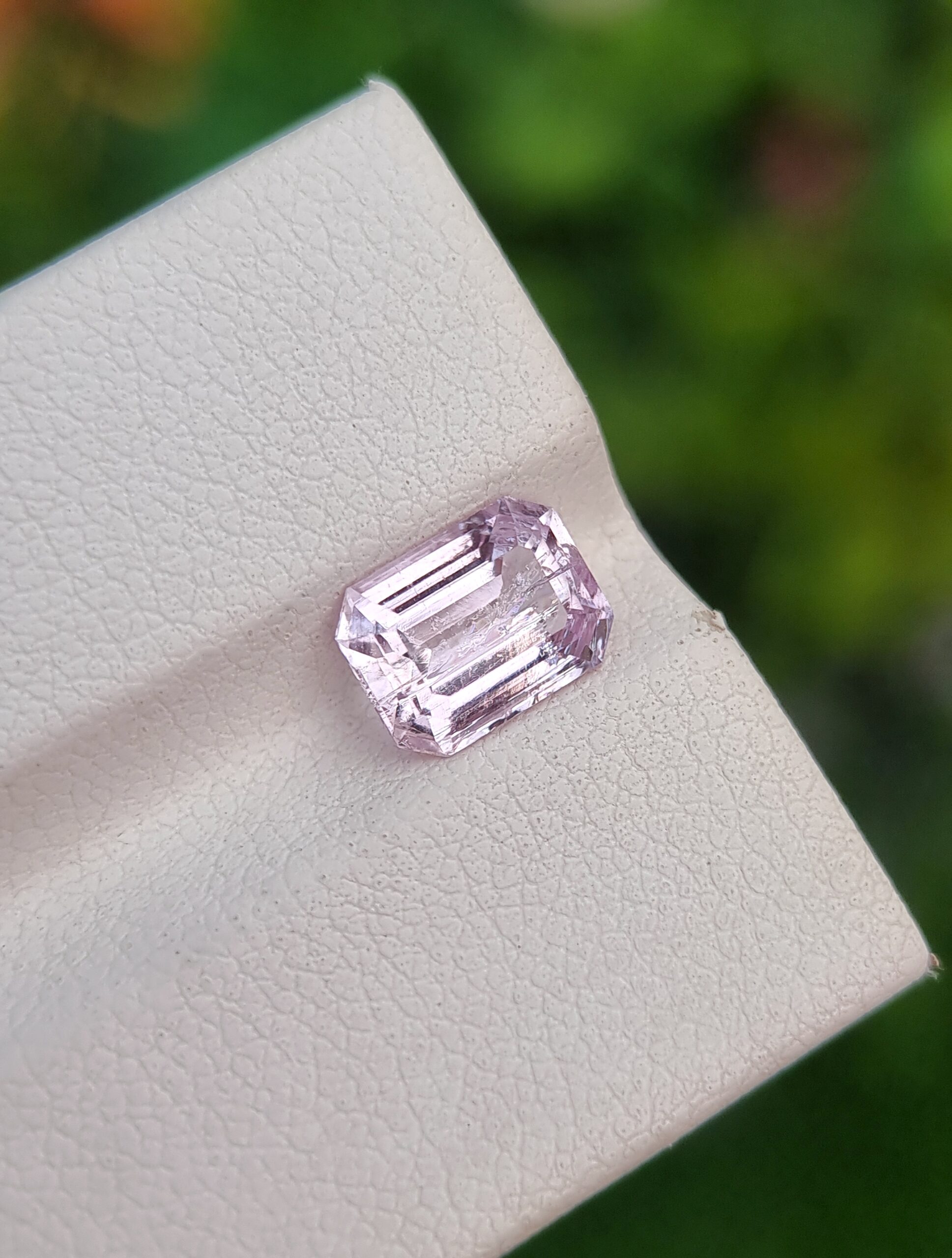 1.94 ct Natural Imperial Pink Topaz in Emerald Cut from Katlang, Pakistan