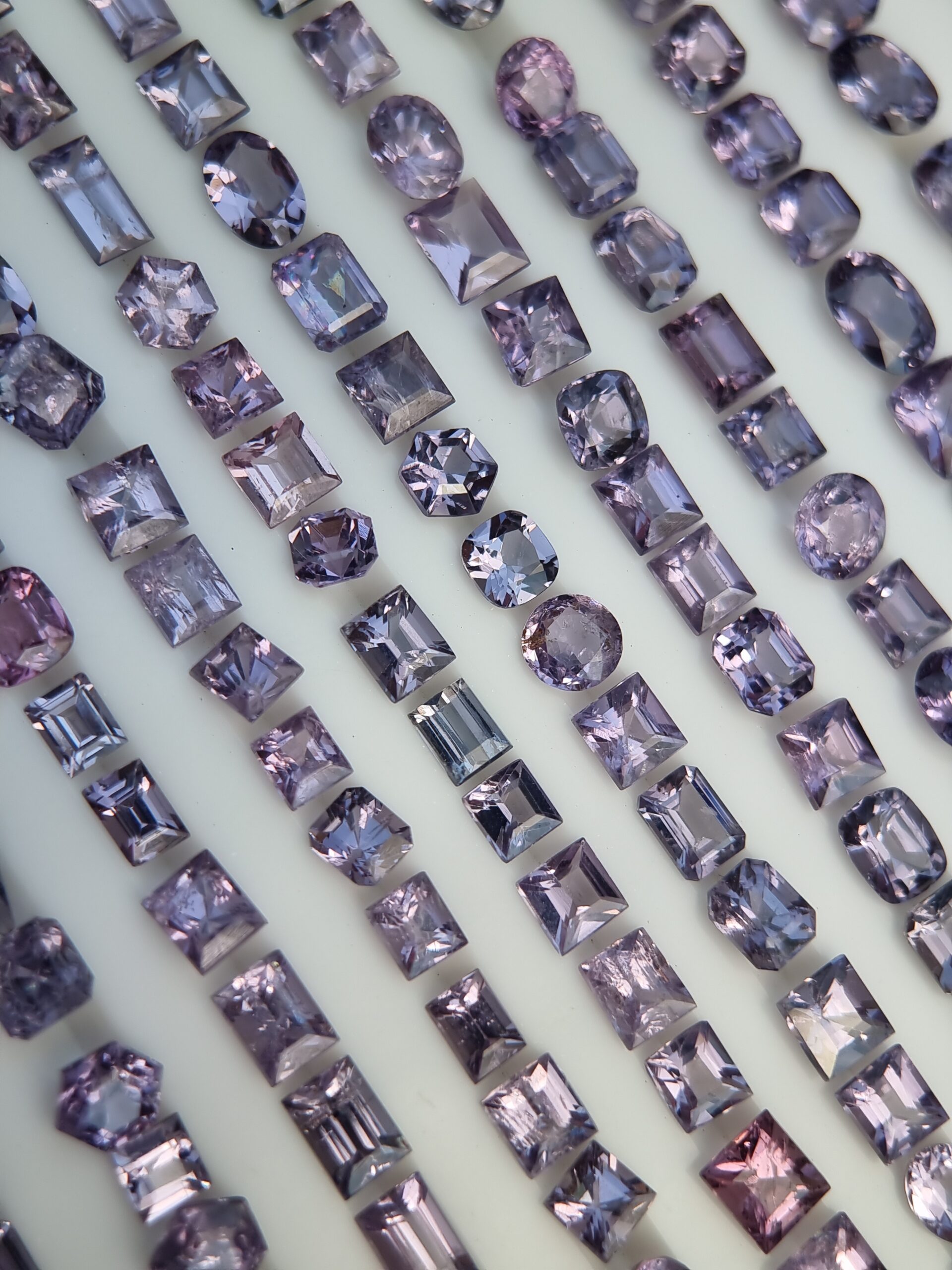 116 Carat Natural Spinel Gemstones in Purple, Lavender, and Grey from Afghanistan