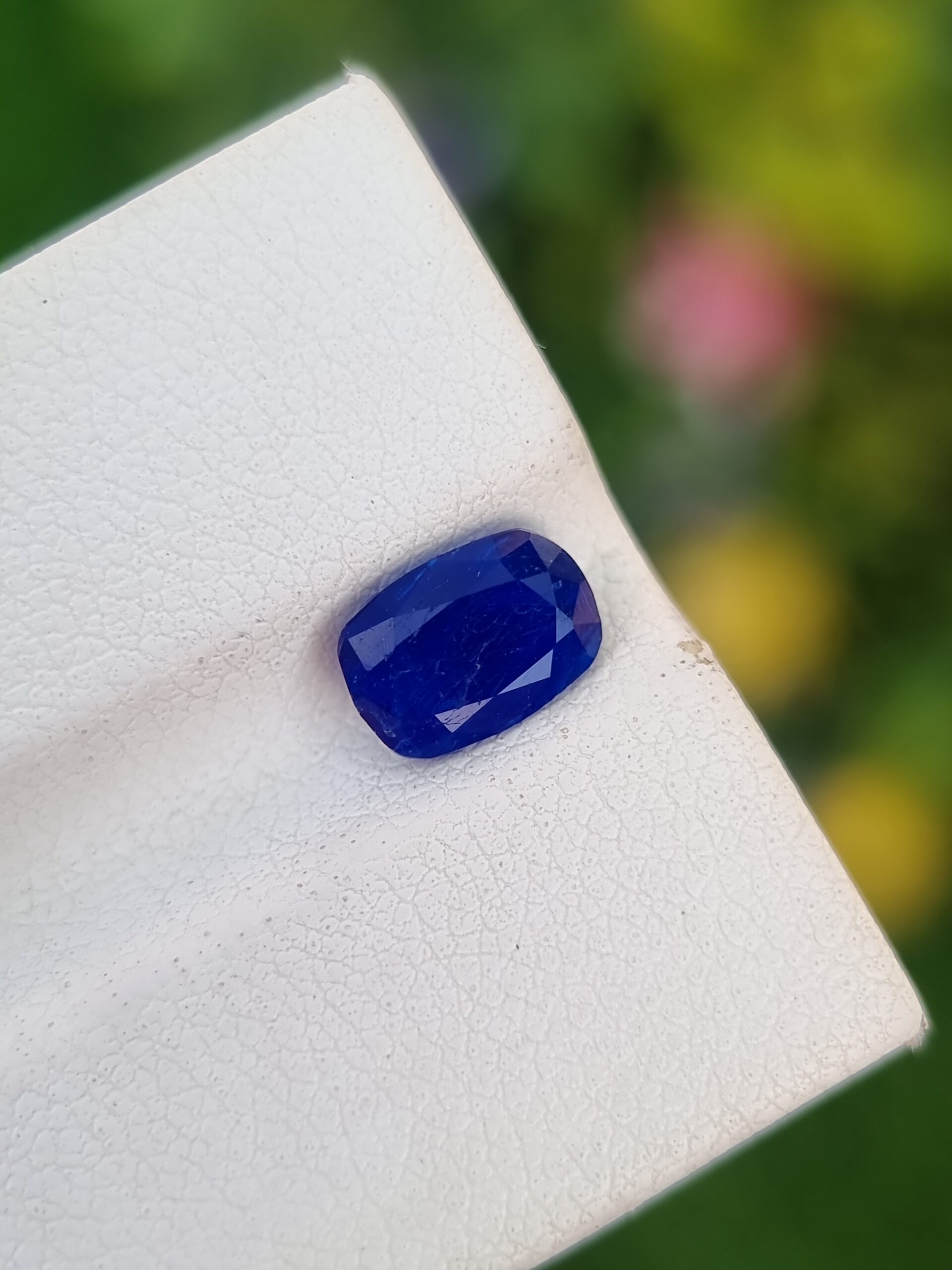 1.02 Carat Natural Hauyne Gemstone in Vibrant Blue Cushion Cut from Afghanistan