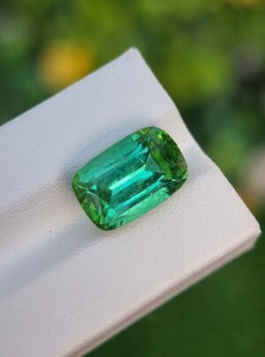 Natural Bluish Green Tourmaline from Afghanistan - 6.43 ct