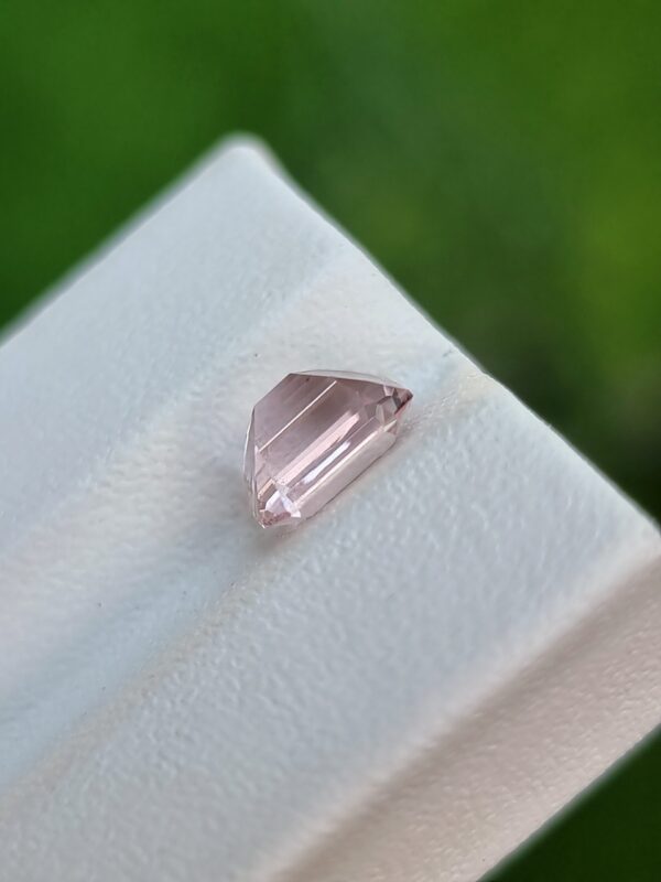 Natural Imperial Topaz (1.38 ct) - Slightly Pinkish Orange - Emerald Cut from Katlang, Pakistan - Image 3
