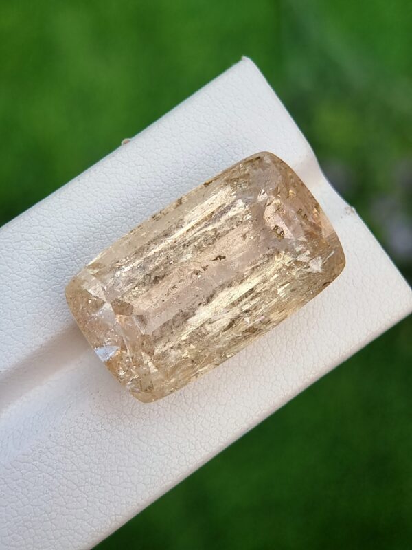 Natural Imperial Topaz (60.56 ct) - Yellow Cushion Cut from Katlang, Pakistan