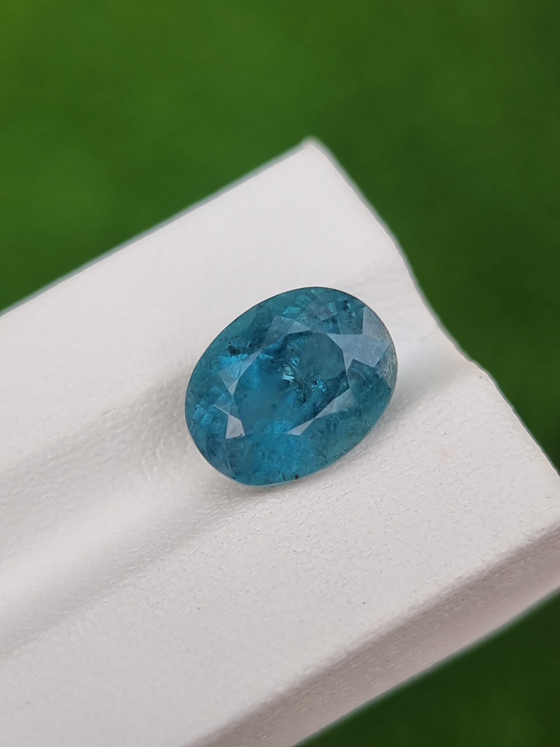 Natural Blue Tourmaline Oval & Modified Brilliant Cut 4.33 ct | Certified