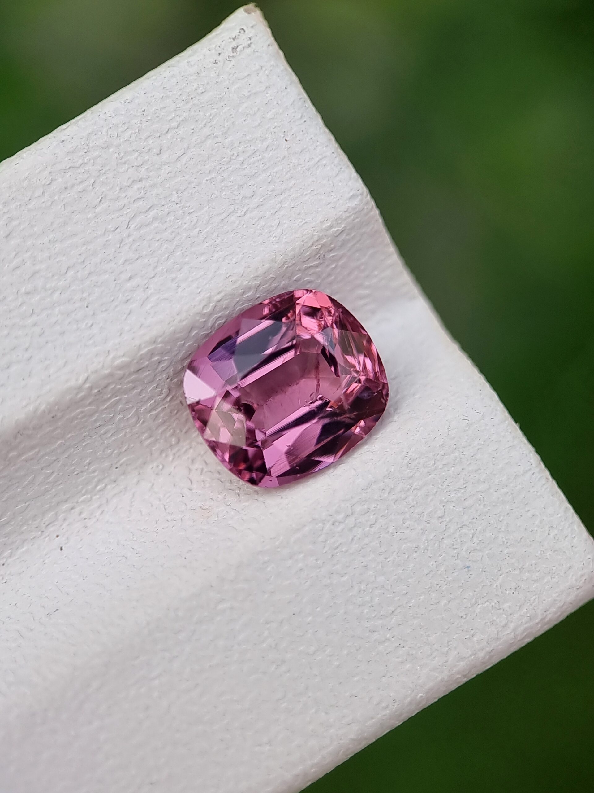 1.92 ct Natural Purplish Pink Spinel Cushion Cut from Afghanistan (Untreated)