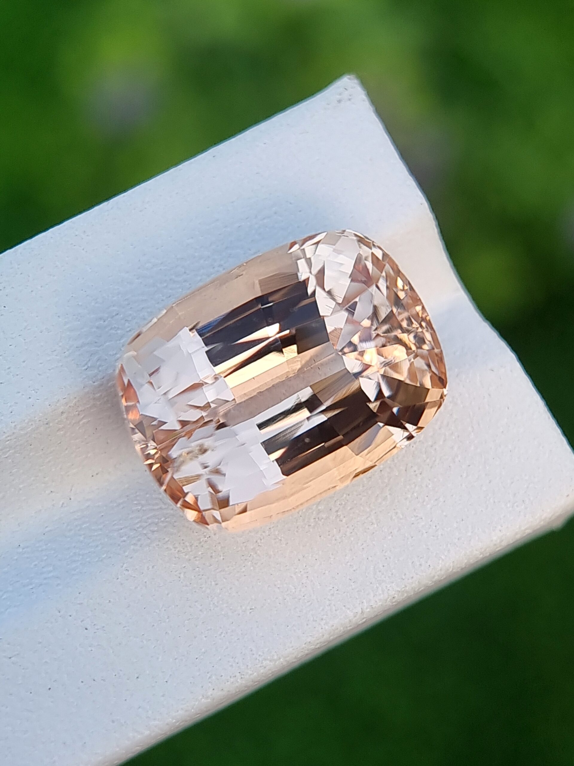Natural 21.03 ct Imperial Topaz, Cushion Cut – Untreated Yellowish Orange Gem from Pakistan