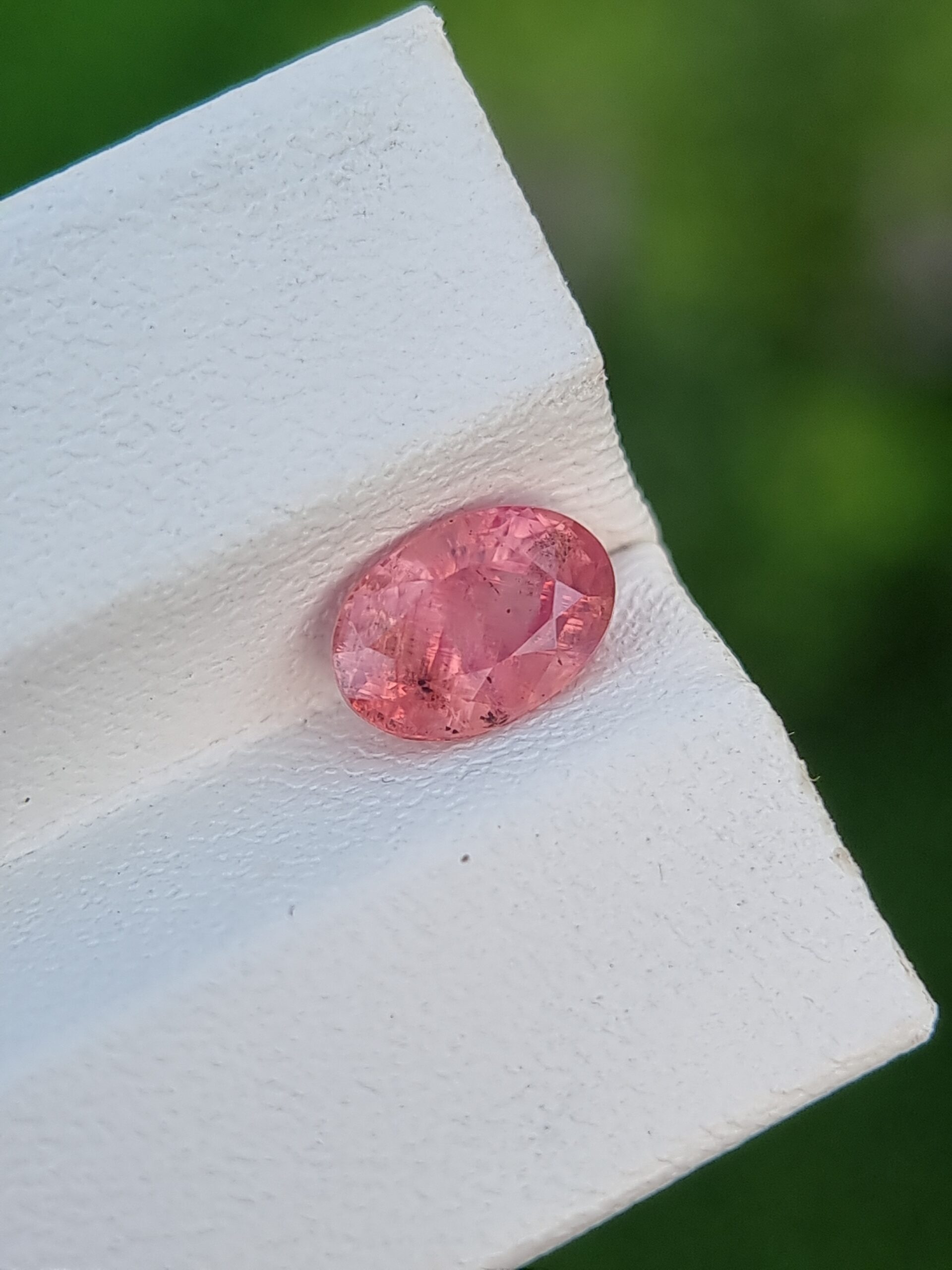 1.61 ct Natural Sapphire – Oval Cut, Orangish Pink Gemstone from Afghanistan