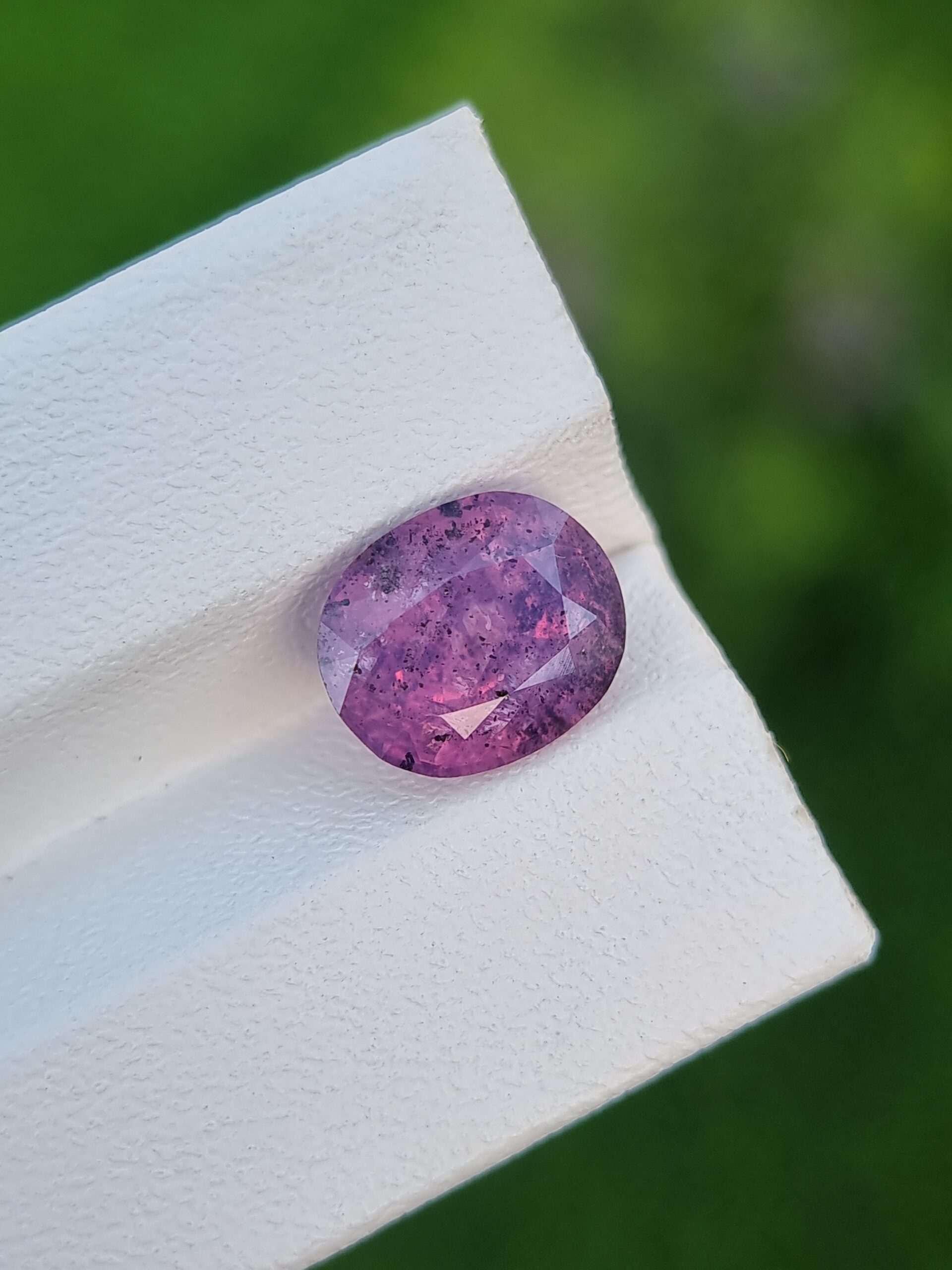 4.09 ct Natural Sapphire – Oval Cut, Pinkish Purple Gemstone from Afghanistan