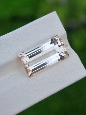 13.97 ct Natural Imperial Topaz – Rectangular Cut, Very Light Yellow Gemstone from Skardu, Pakistan