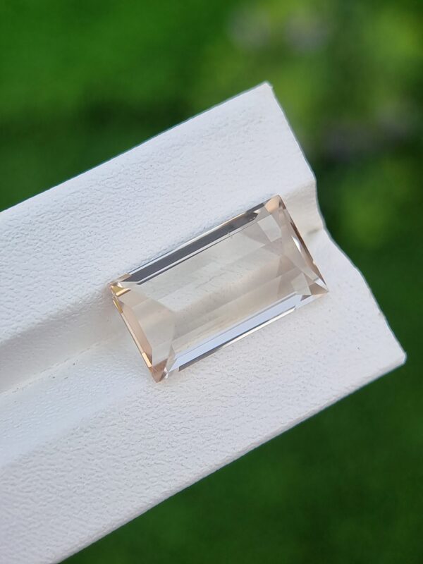 13.97 ct Natural Imperial Topaz – Rectangular Cut, Very Light Yellow Gemstone from Skardu, Pakistan - Image 4