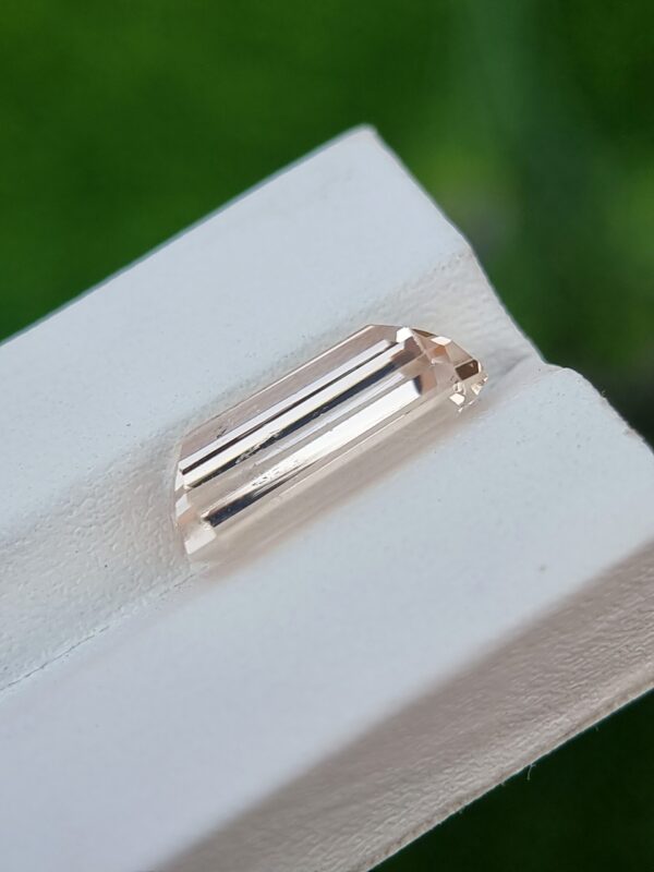 8.36 ct Natural Imperial Topaz – Emerald Cut, Light Orange Gemstone from Katlang, Pakistan - Image 4