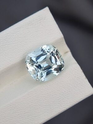 Natural Light Blue Aquamarine, 5.05 Carats Cushion Cut from Afghanistan (Untreated)