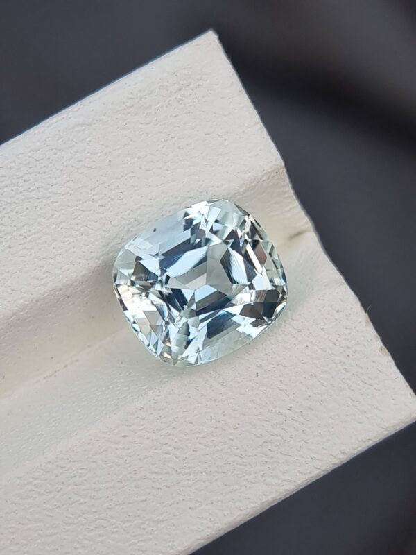 Natural Light Blue Aquamarine, 5.05 Carats Cushion Cut from Afghanistan (Untreated)