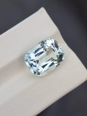Natural Very Light Blue Aquamarine, 5.23 Carats Cushion Cut from Afghanistan (Untreated)