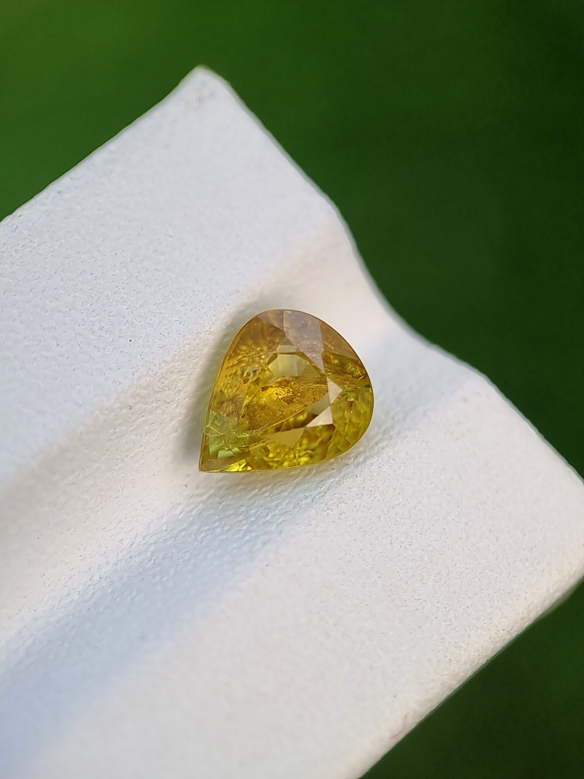 Natural 1.93 ct Sphene (Titanite) Pear Cut from Pakistan