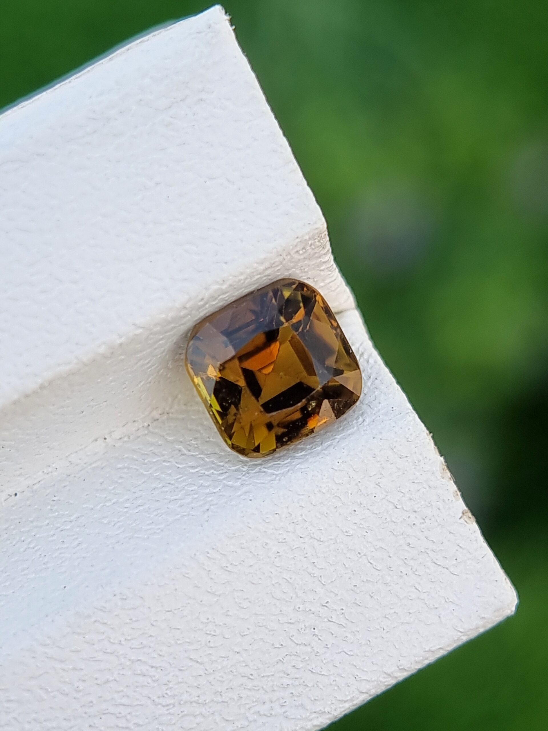 Natural 1.75 ct Greenish Yellow Cushion-Cut Tourmaline from Afghanistan