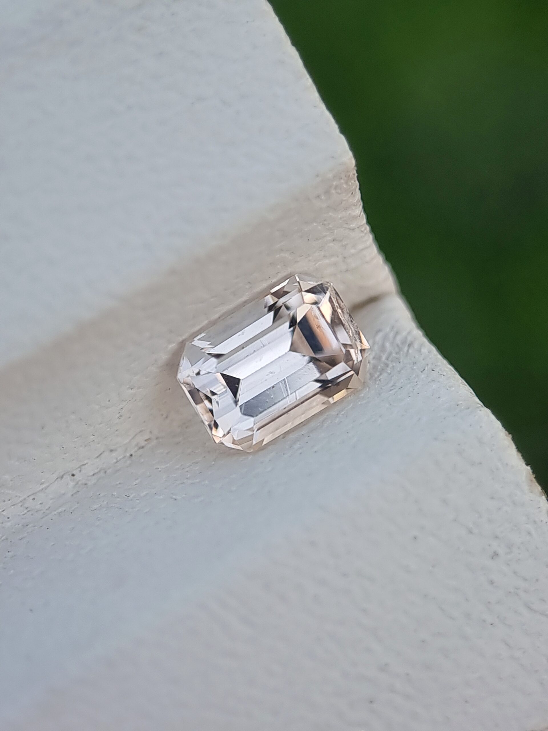 Natural 0.87 ct Very Light Yellow Emerald-Cut Imperial Topaz from Pakistan