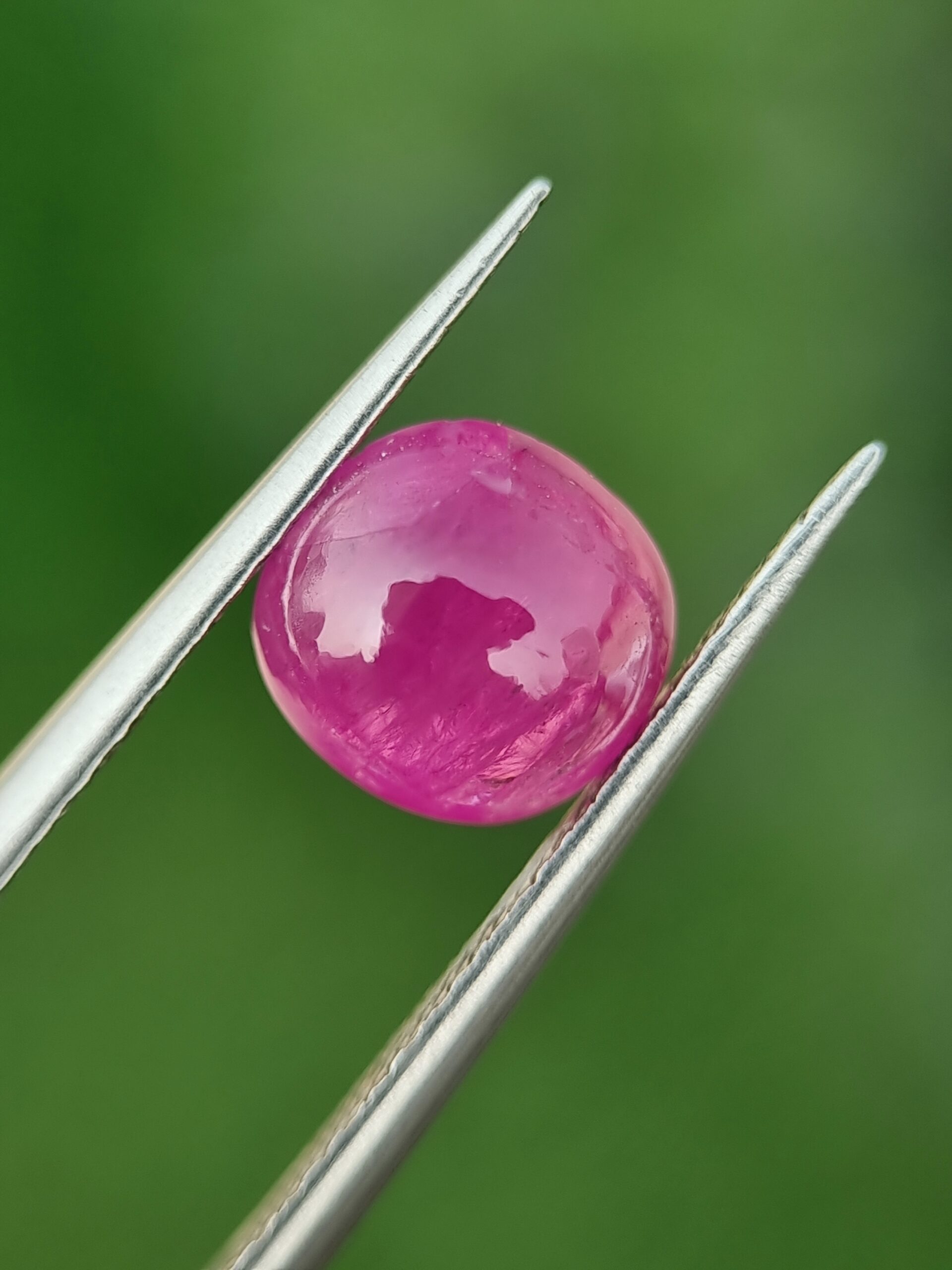 2.16 ct Natural Purplish Pink Sapphire – Untreated Oval Cabochon from Afghanistan