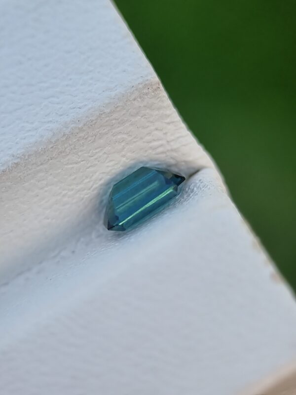 Natural Greenish Blue Tourmaline | 0.38 ct | Emerald Cut | Afghanistan | Eye Clean - Image 3