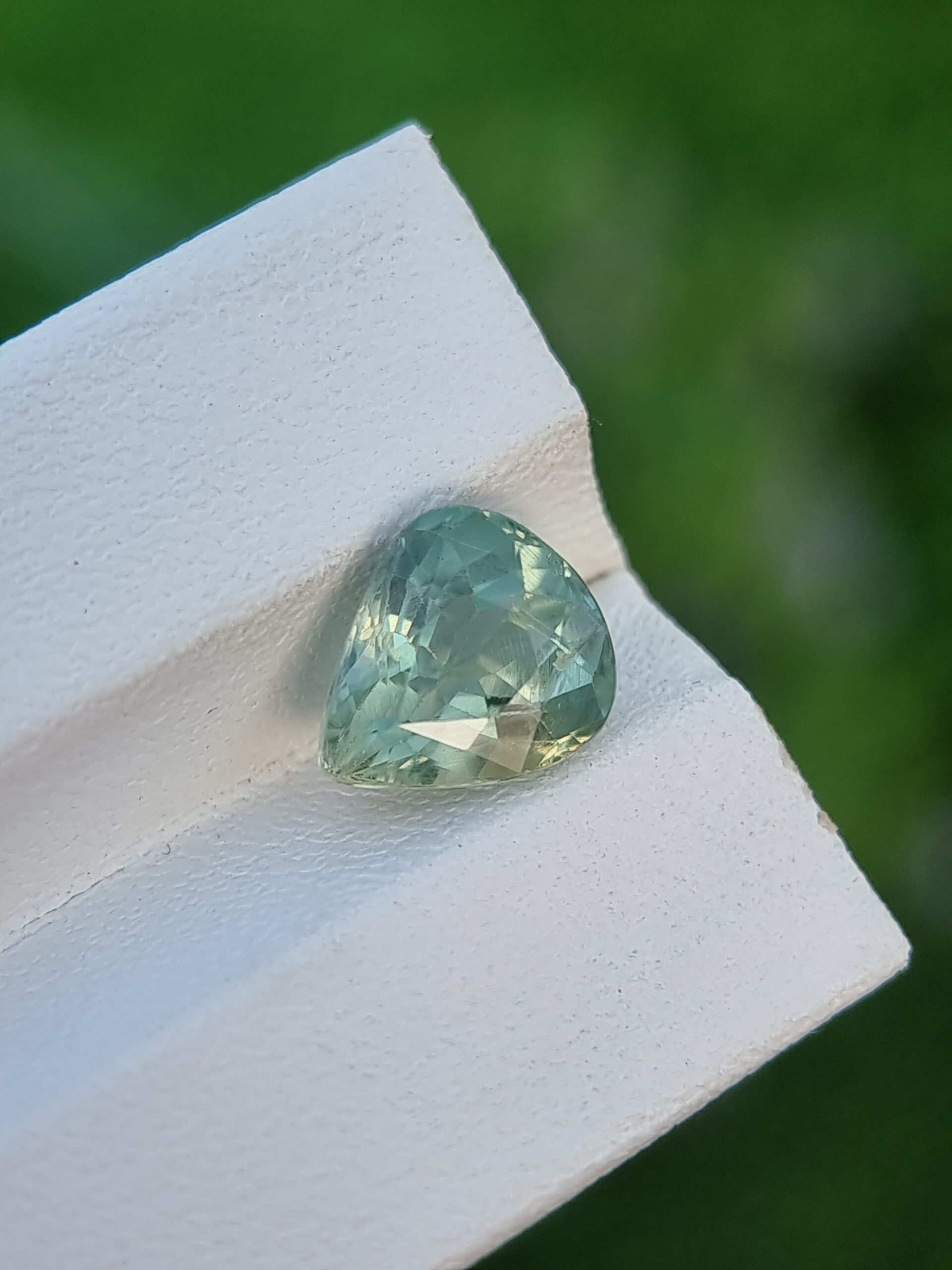 2.81 ct Natural Light Bluish Green Pear Cut Tourmaline from Afghanistan