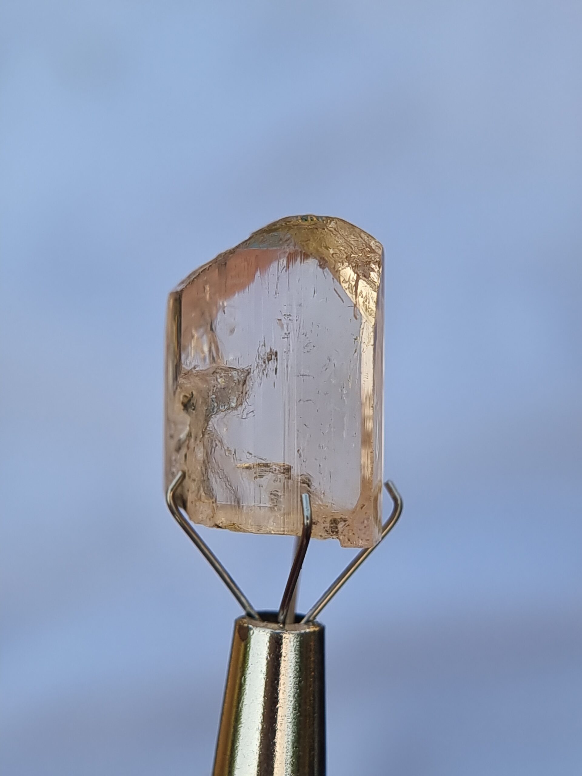 26.93 ct Raw Uncut Natural Imperial Topaz Crystal from Katlang, Pakistan