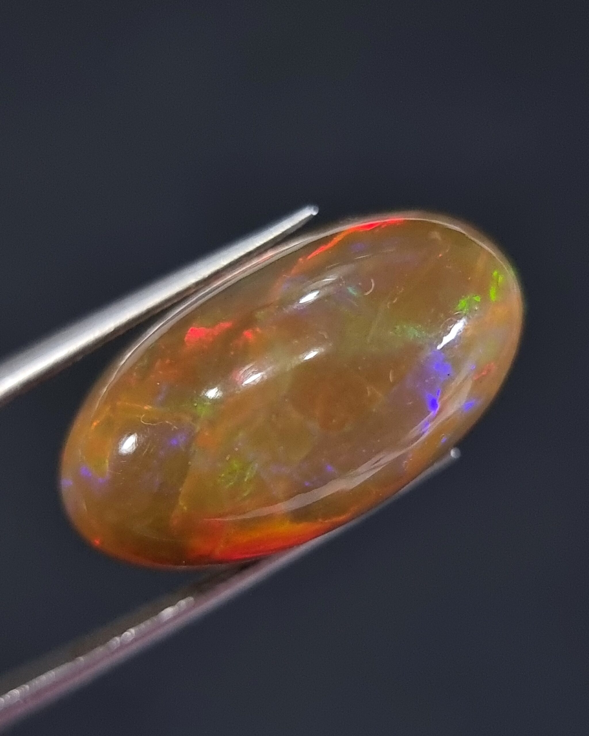 14.74 ct Natural Brown Opal Oval Gemstone (Certified)