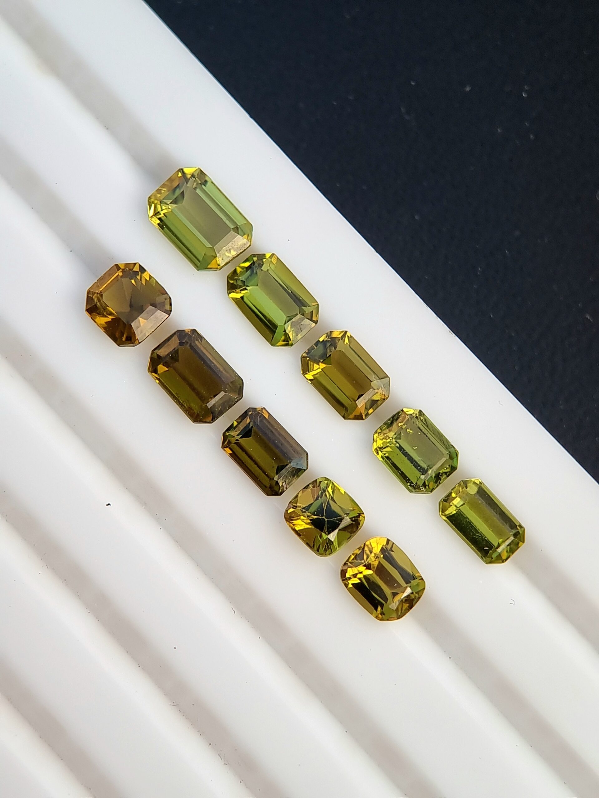 Natural Afghan Tourmaline Lot | 10 Emerald and Cushion Cut Gemstones