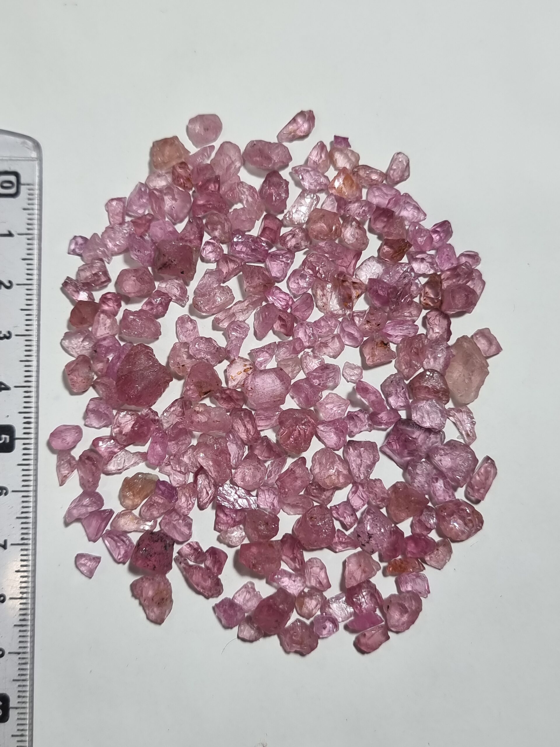 230 ct Lot of Natural Spinel – Pink Raw Crystals from Tajikistan
