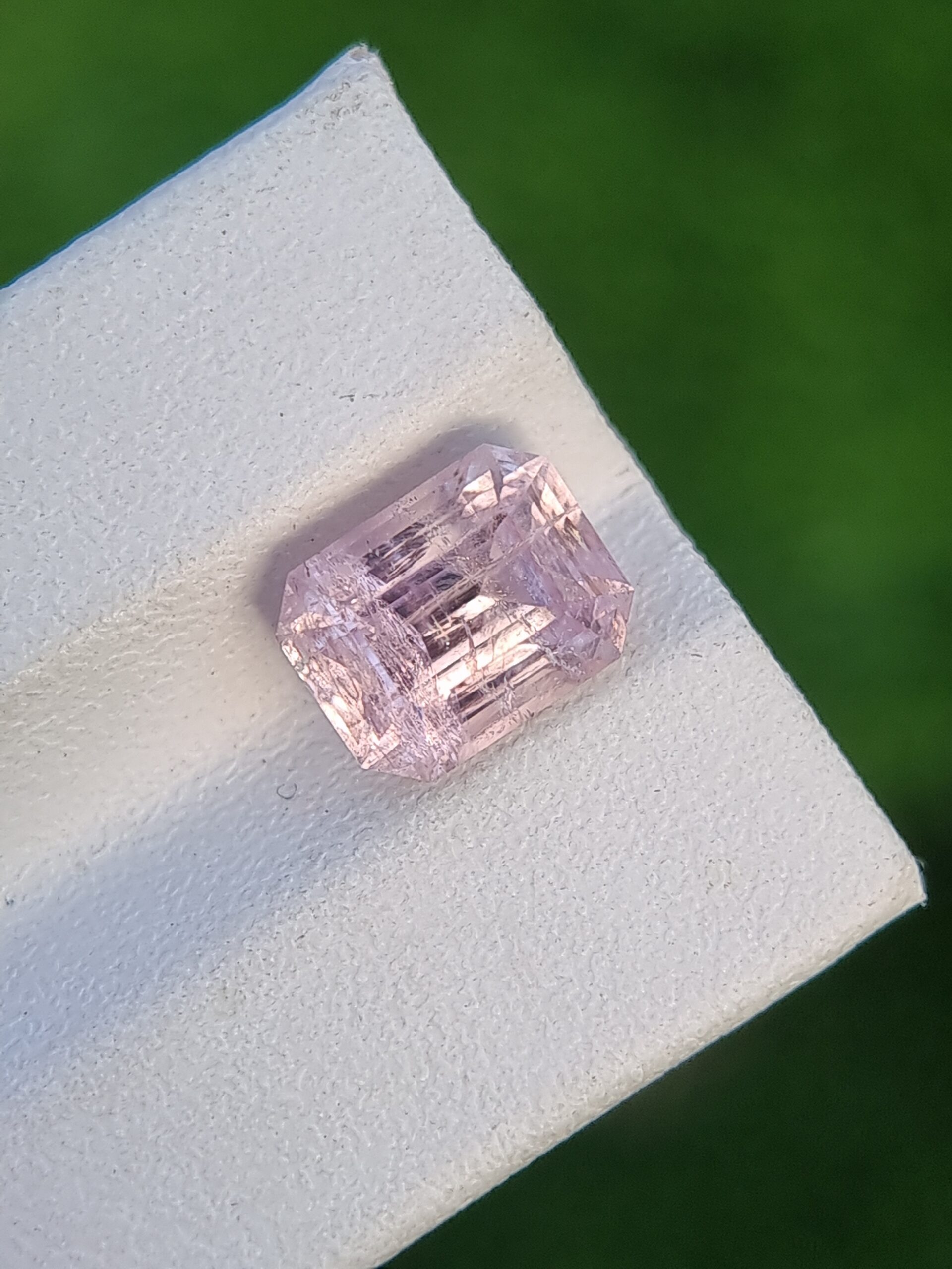 Natural Imperial Topaz 2.84 ct Light Pink Emerald Cut from Katlang, Pakistan