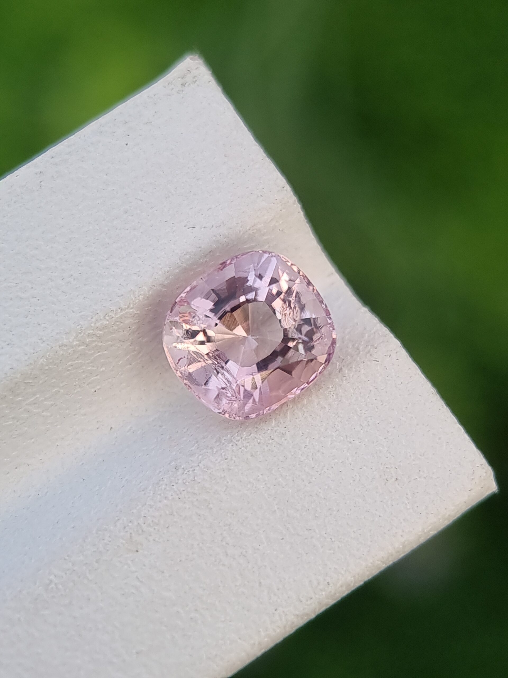 Natural Cushion Cut Imperial Topaz 2.62 ct Light Pink from Katlang, Pakistan