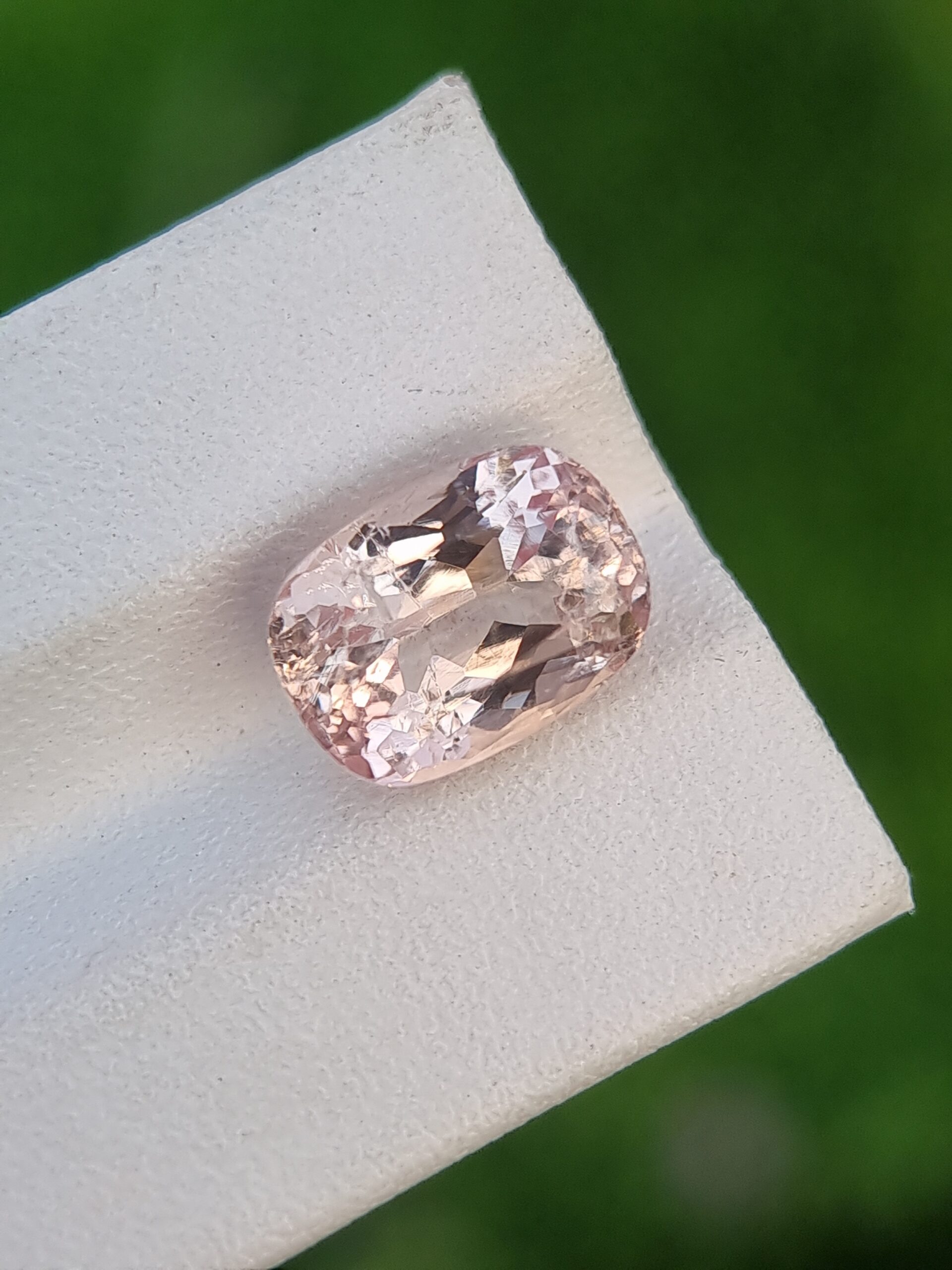 Natural Cushion Cut Imperial Topaz 4.27 ct Light Orange from Katlang, Pakistan