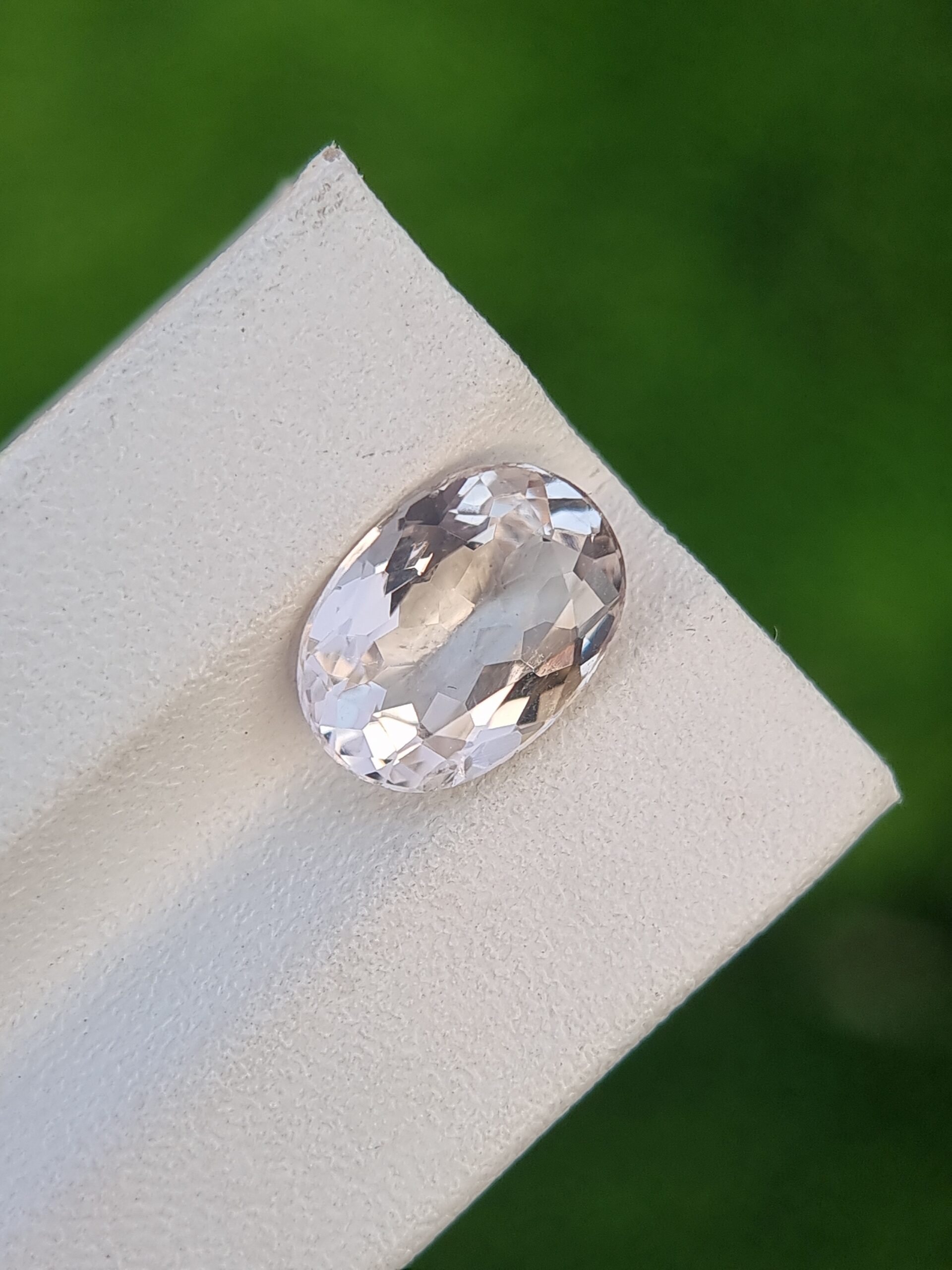 Natural Oval Cut Imperial Topaz 3.26 ct Very Light Yellow from Katlang, Pakistan