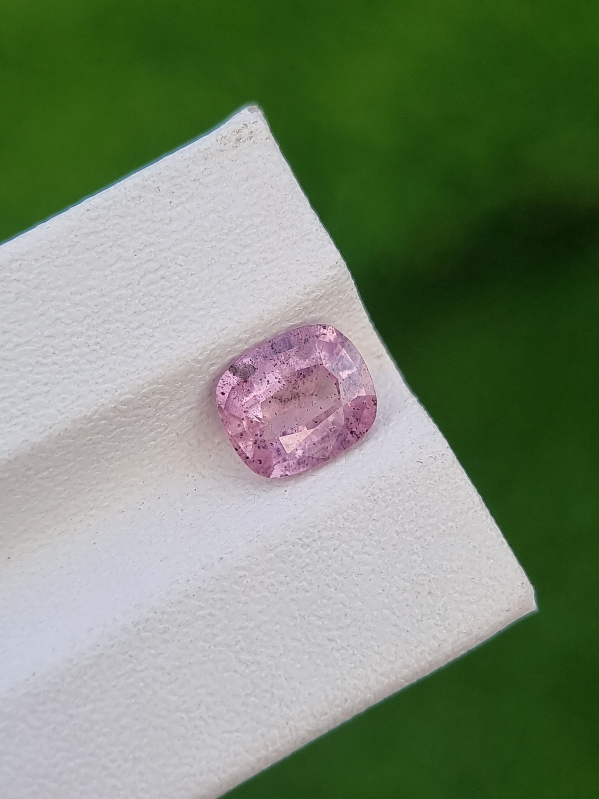 1.43 ct Cushion-Cut Natural Sapphire - Slightly Purplish Pink