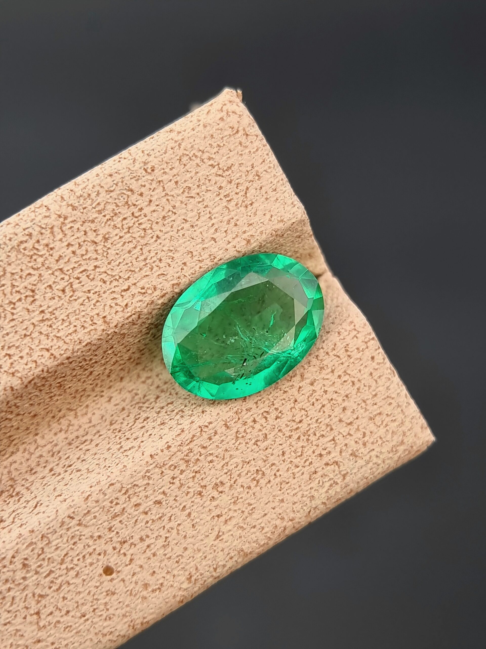 Natural 2.71 Ct Oval Emerald Mixed Cut – Green, Ethiopian Origin | Certified