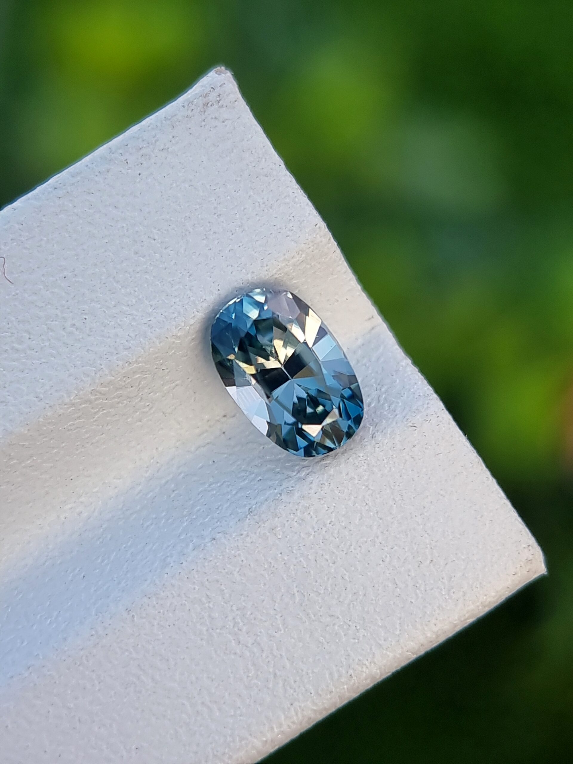 1.90 ct Natural Blue Zircon – Loupe Clean, Oval Cut, Certified