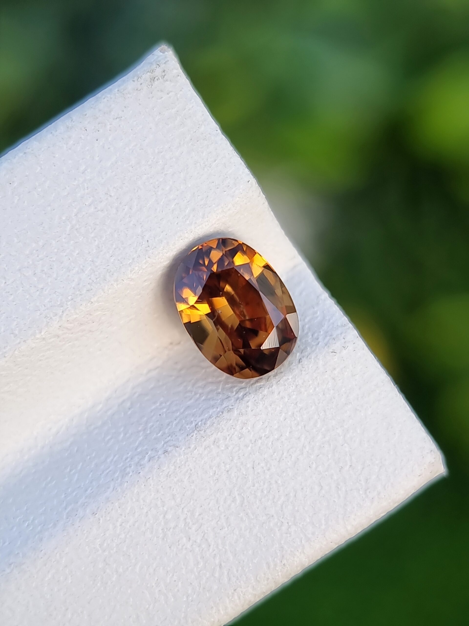 1.88 ct Natural Orangish Brown Zircon – Certified Oval Cut